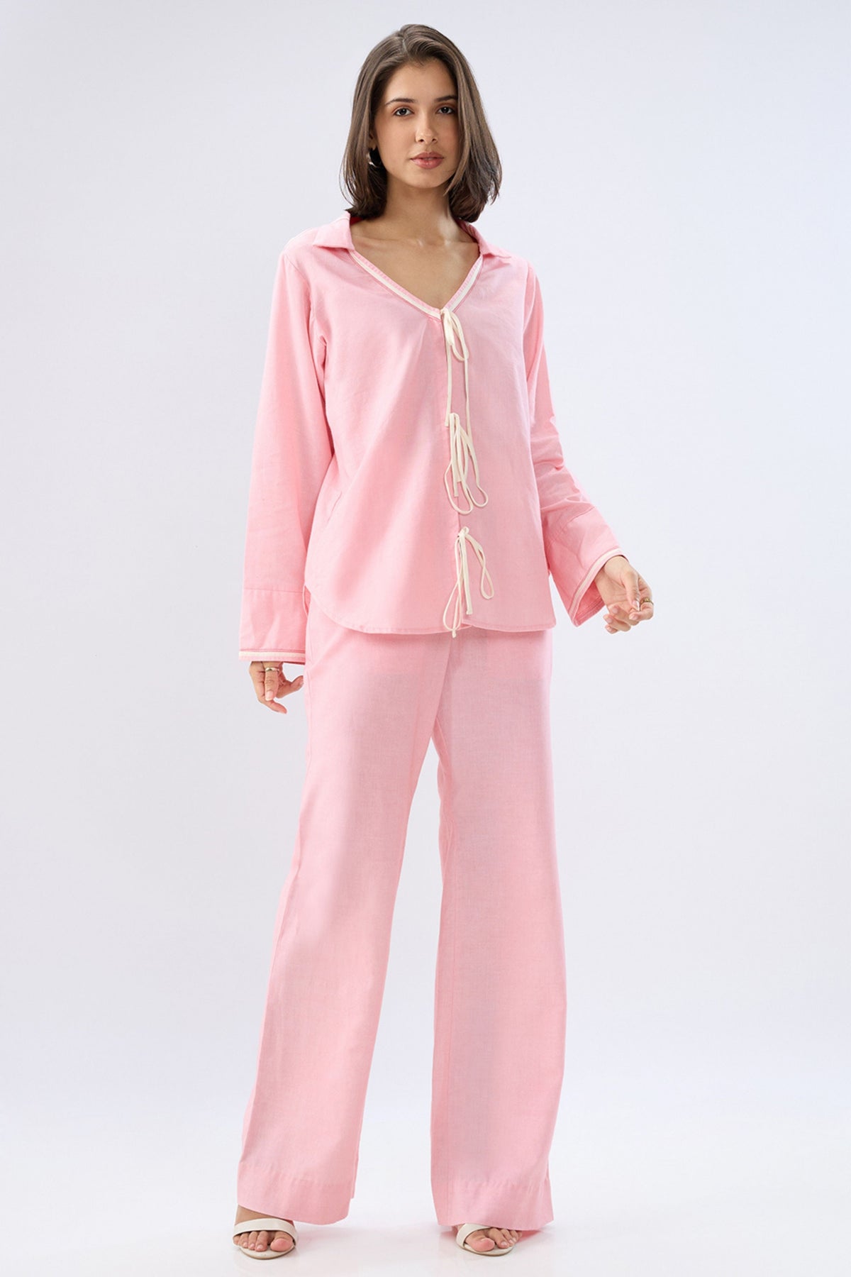 Pink Tie-up Co-ord Set