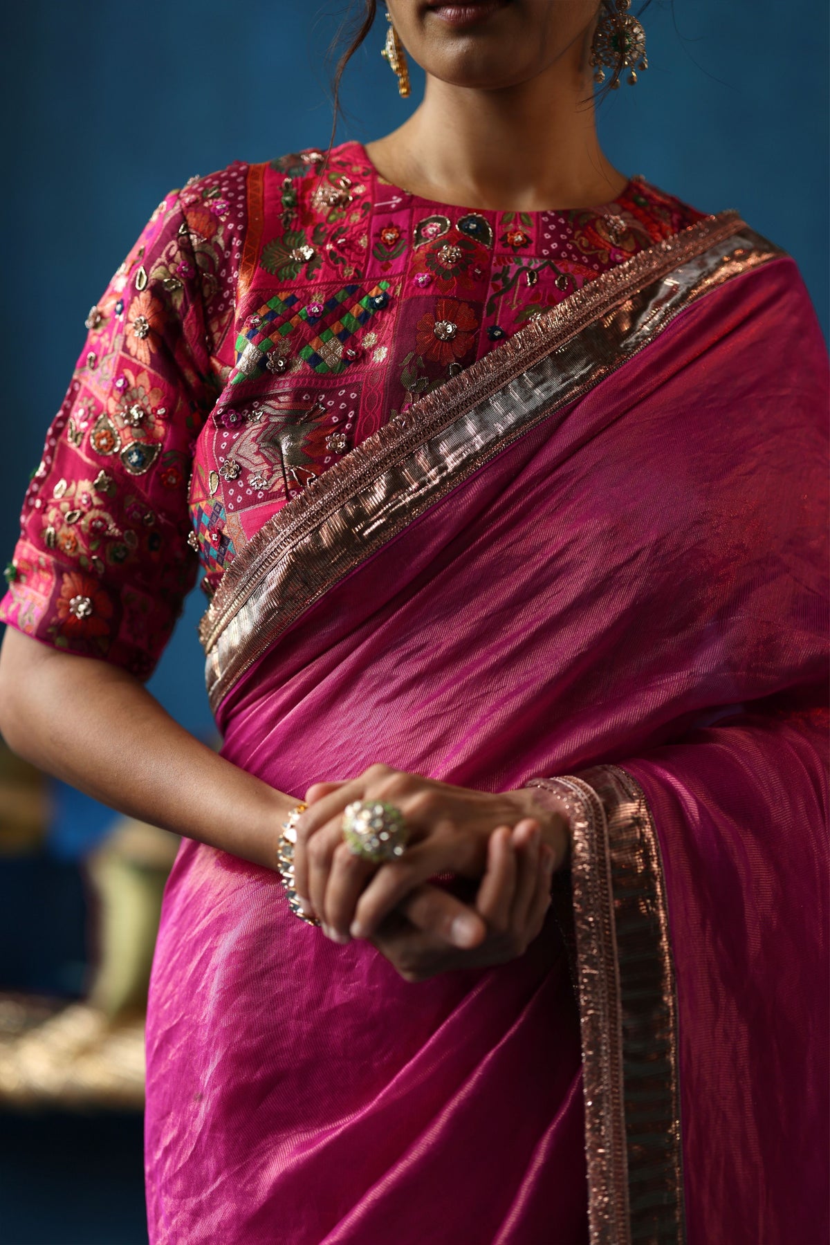 Fuchsia Sharbat Saree