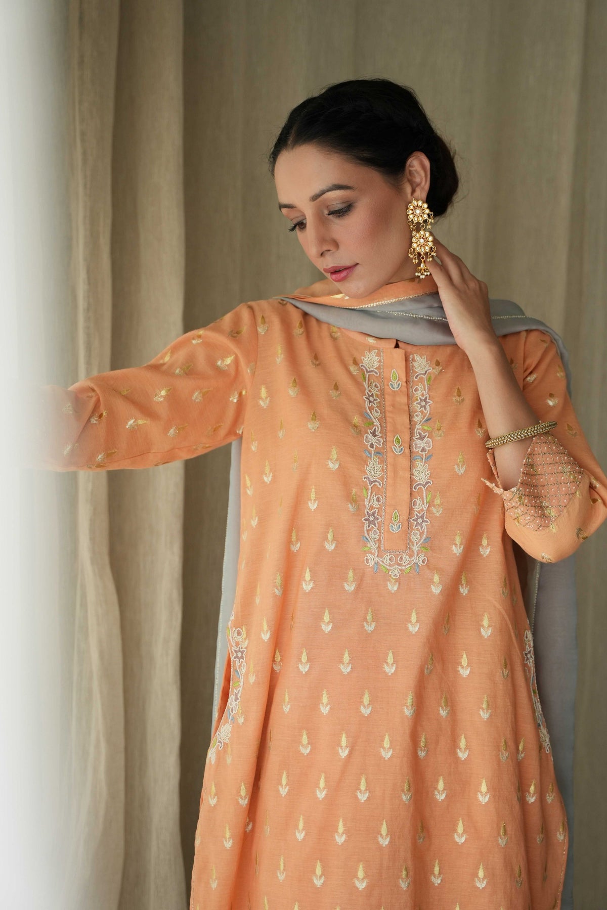 Orange Kurta Set