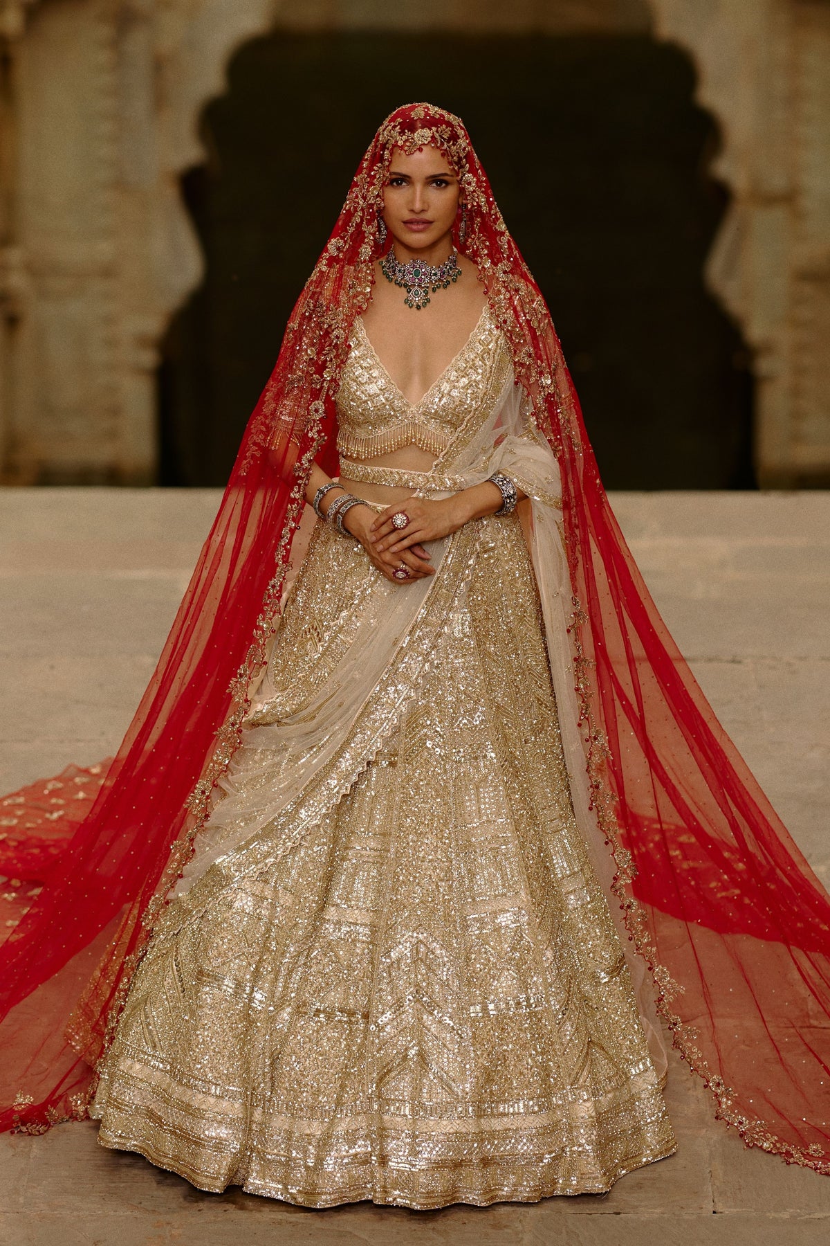 Gold Lehenga Set
