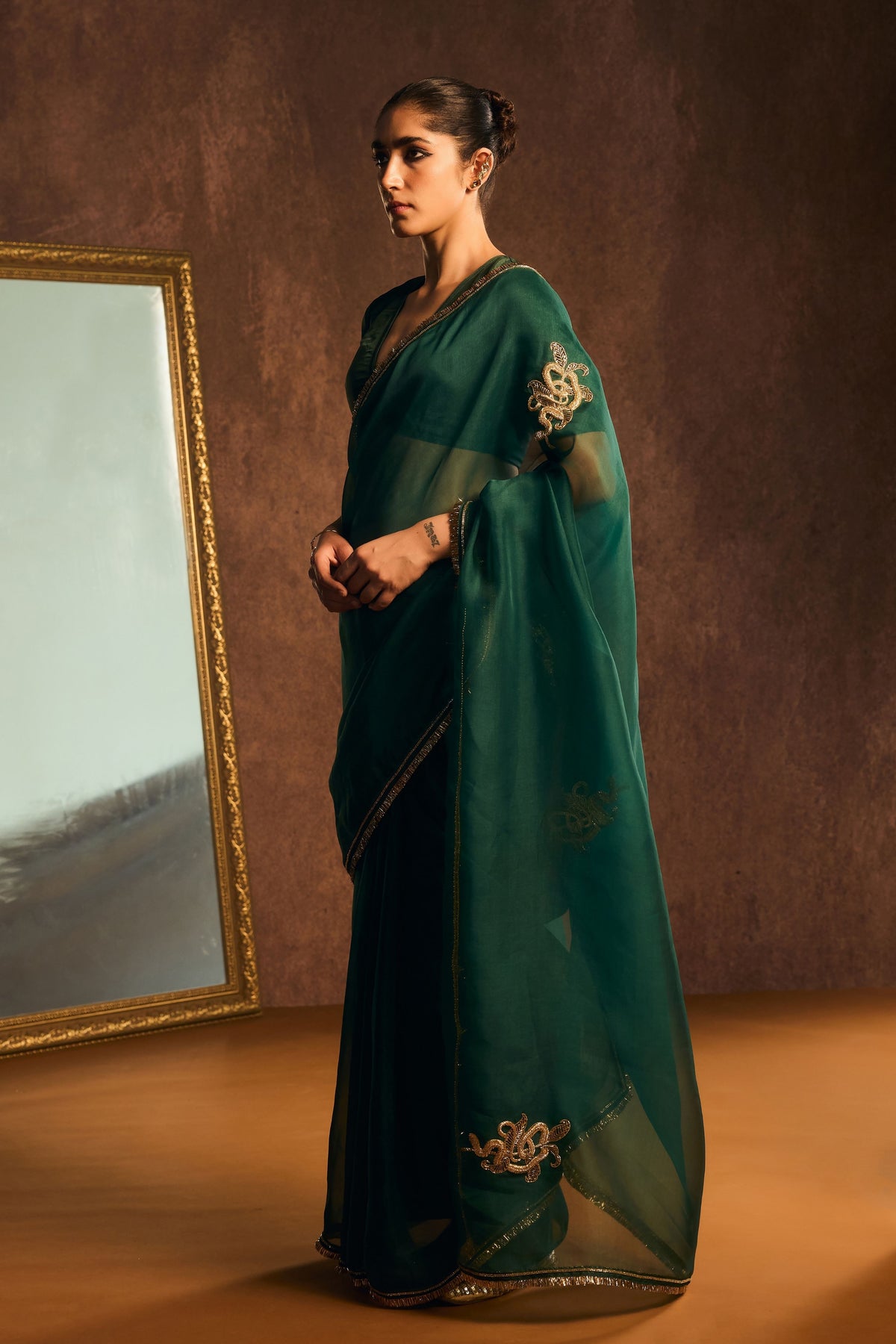 Emerald Kalpavali Saree