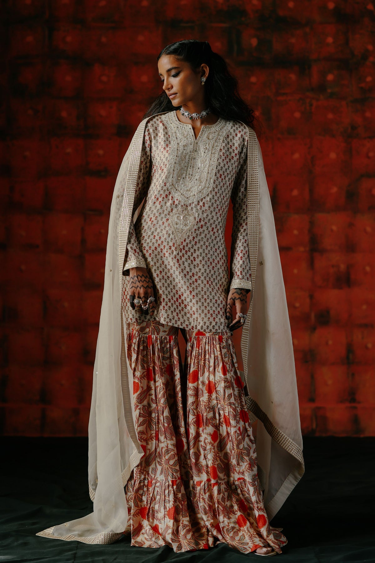 Pearl Sharara Set