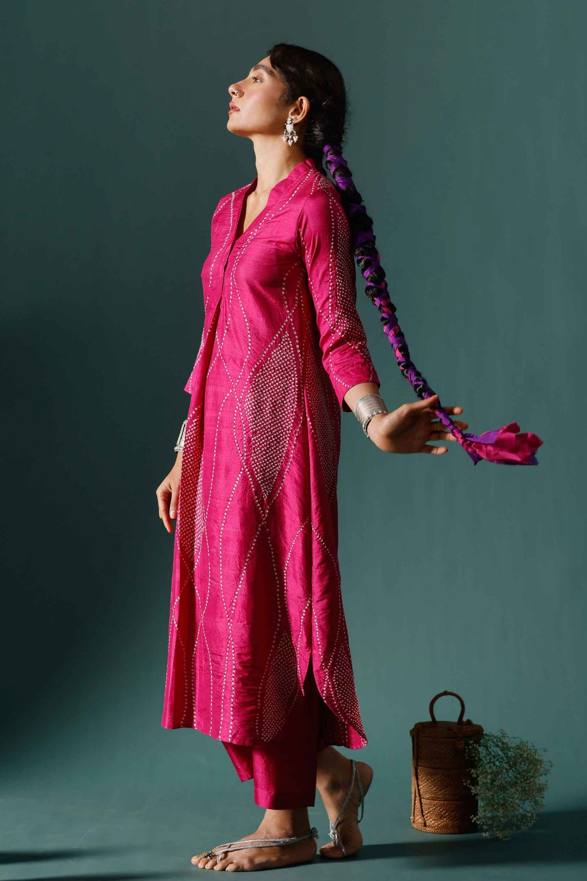 Magenta Maze Tunic Set