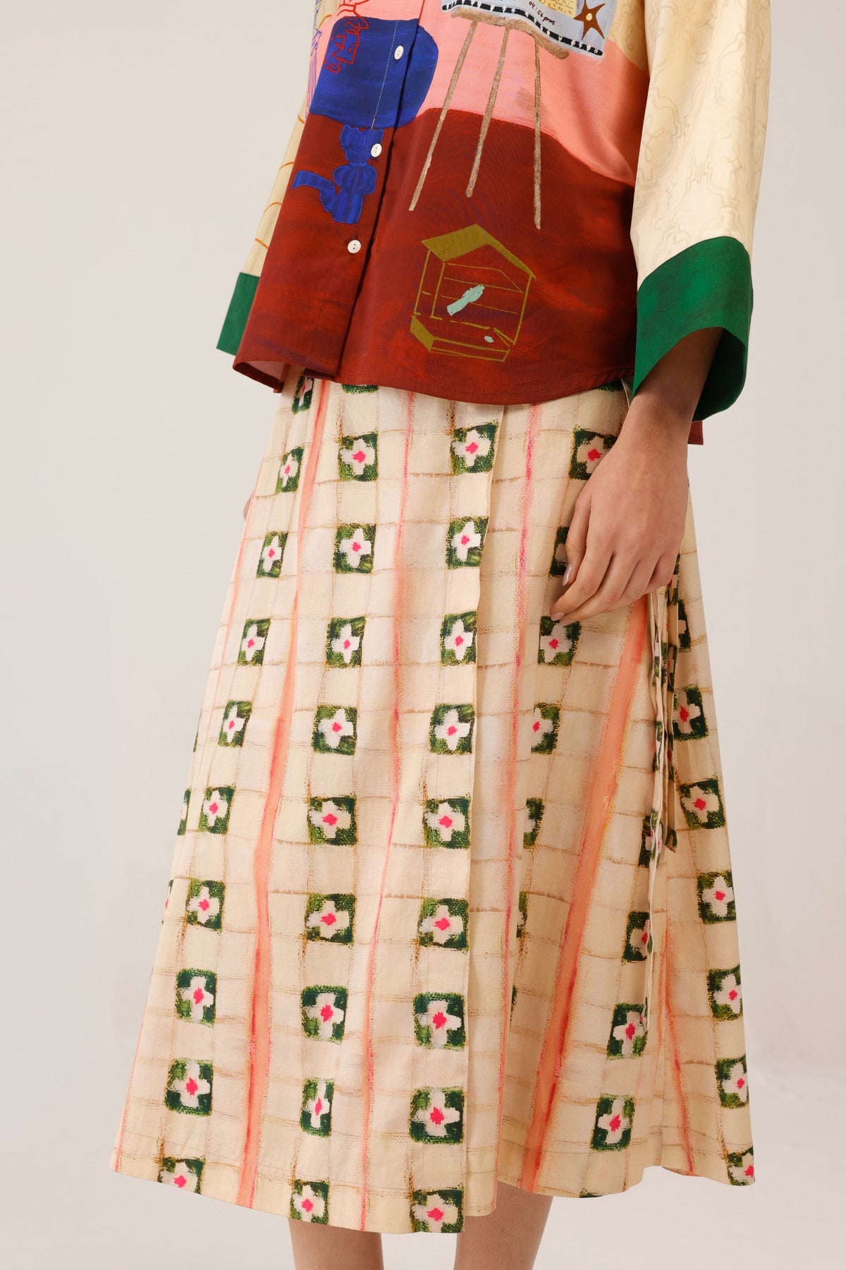 Tiles Wrap Skirt