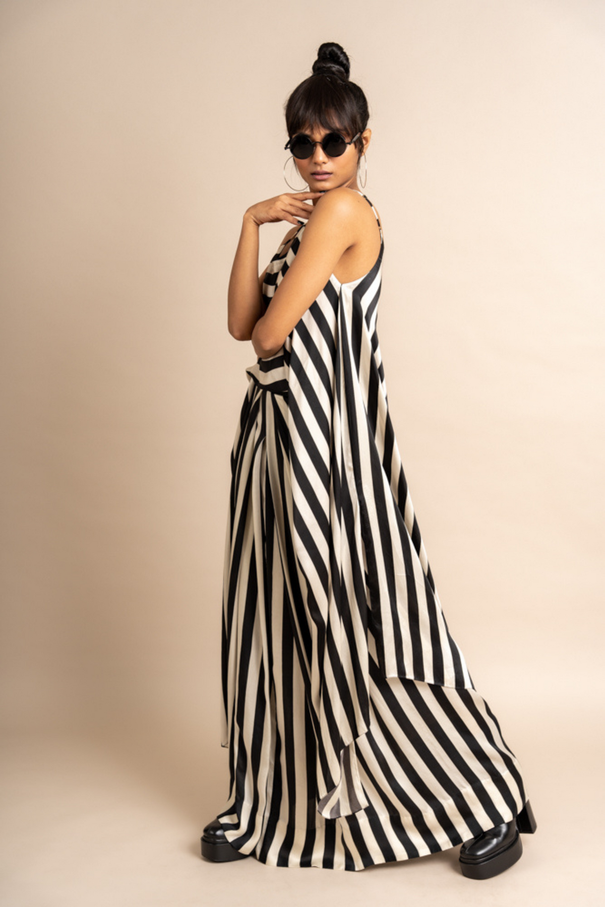 Singlet Top With Satin Skirt