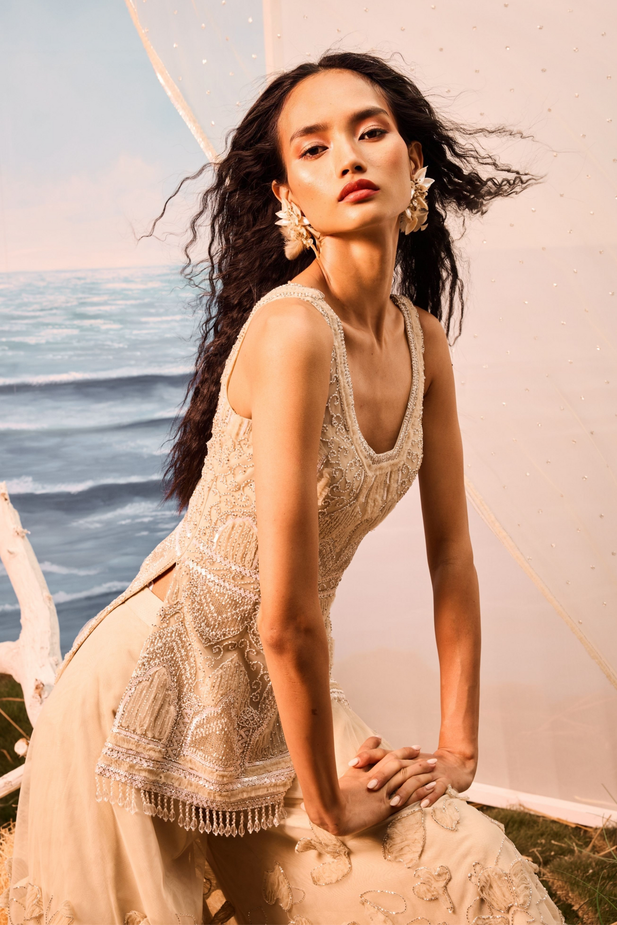 Champagne Sharara Set