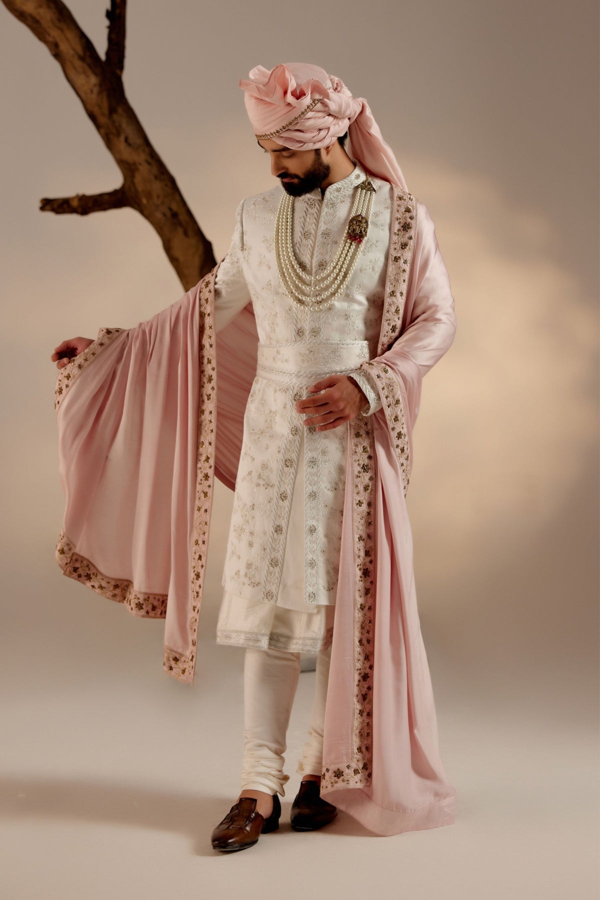 Gardenia Pink Sherwani Set