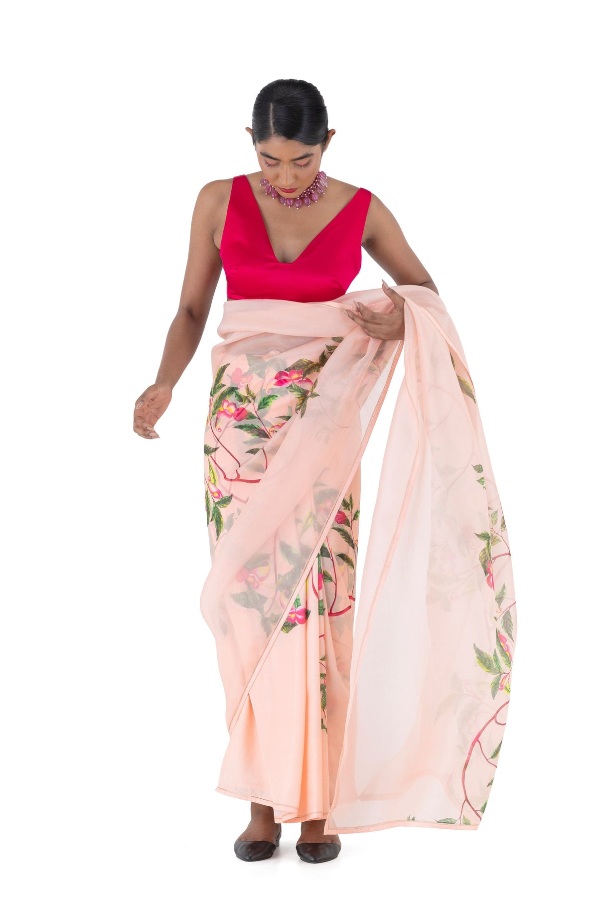 Balsam Pale Pink Saree