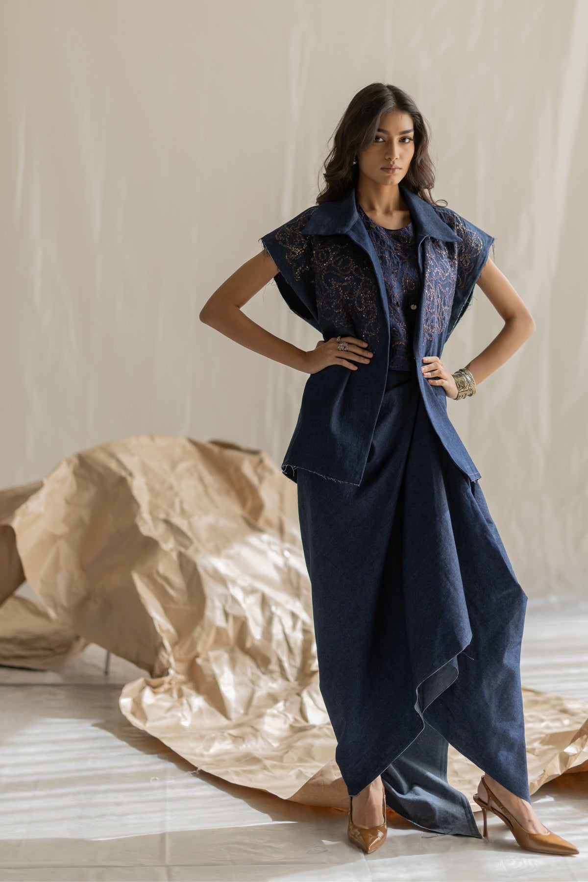Denim Gillet Top