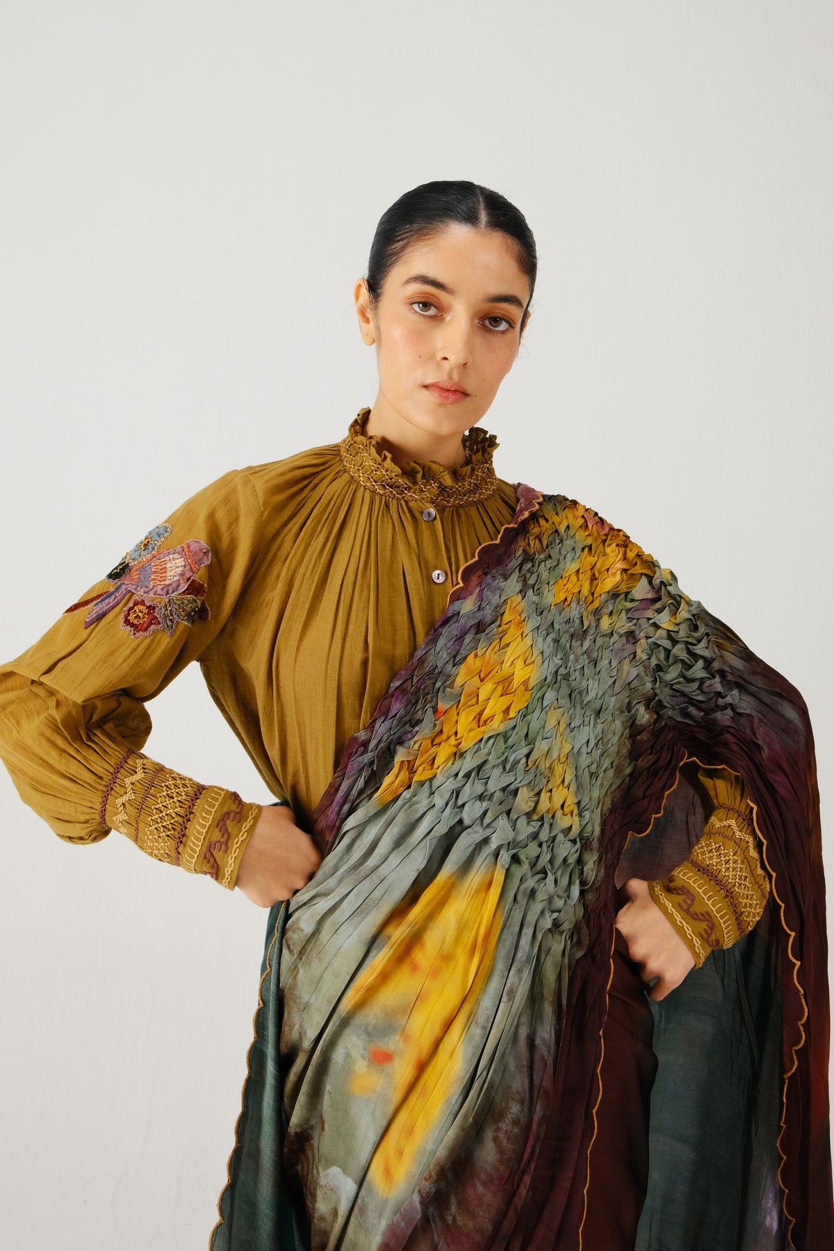 X-ray Smocked Saree