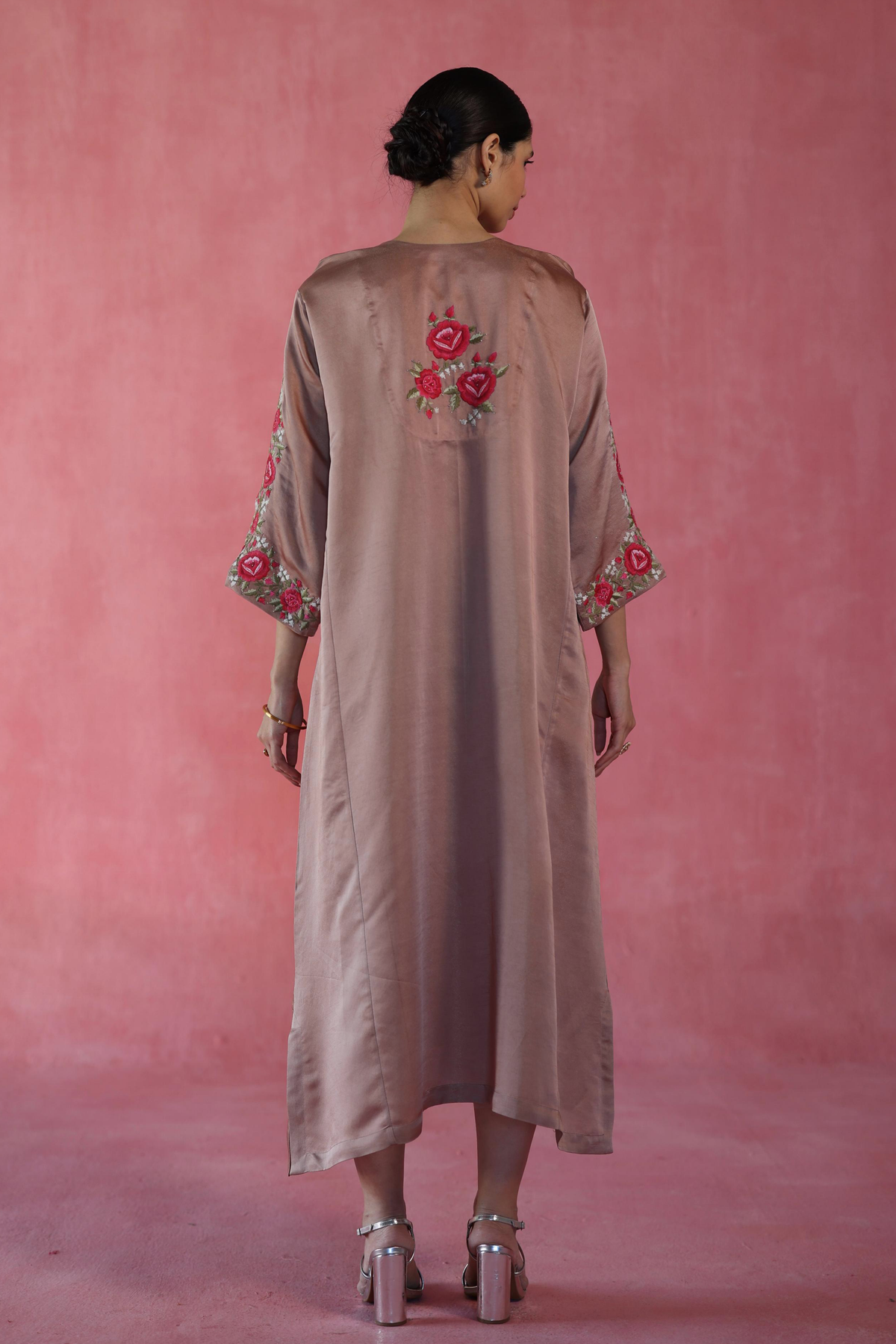 Beige Sheermal Kaftan
