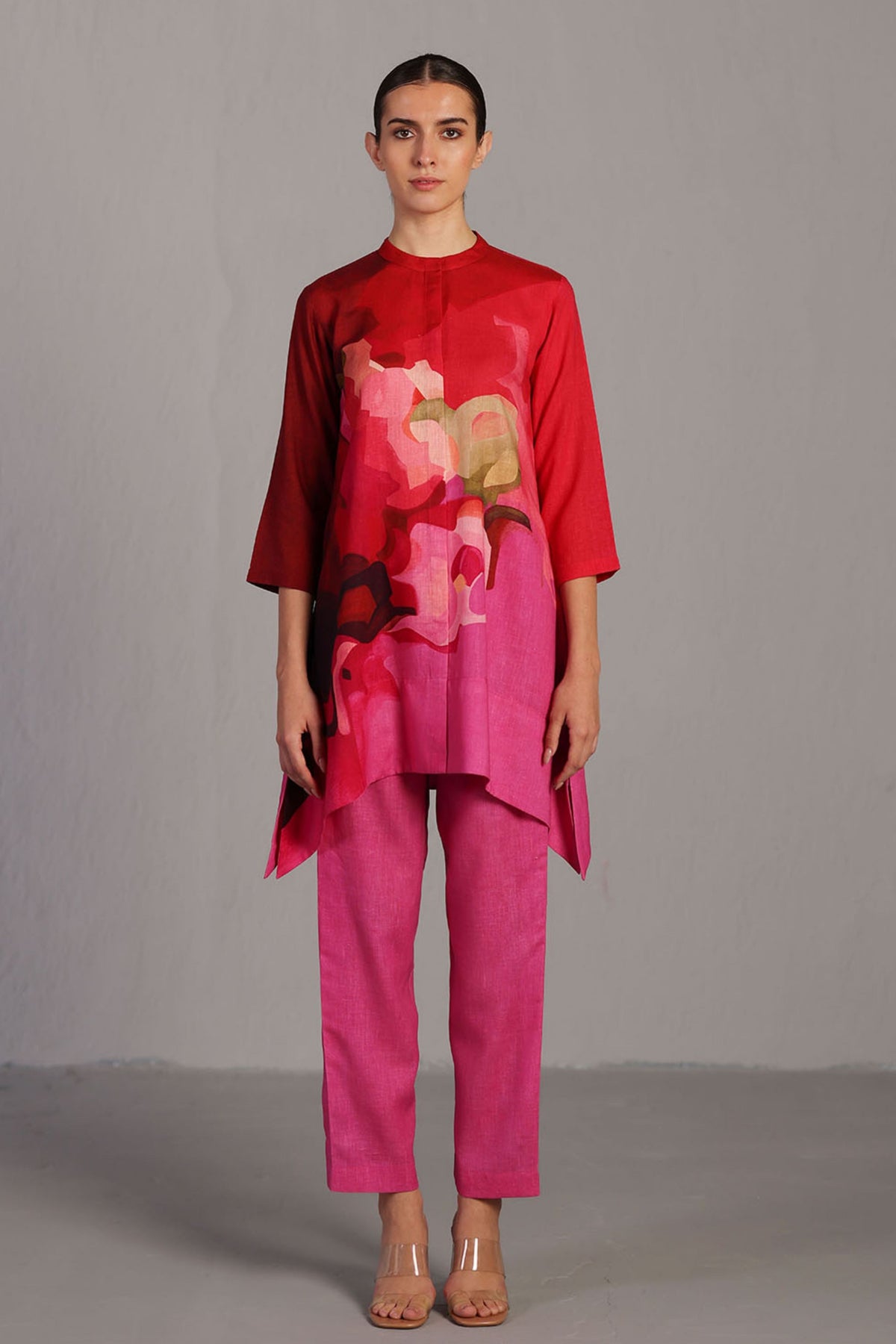 Diffuse Fuchsia Pink Kurta