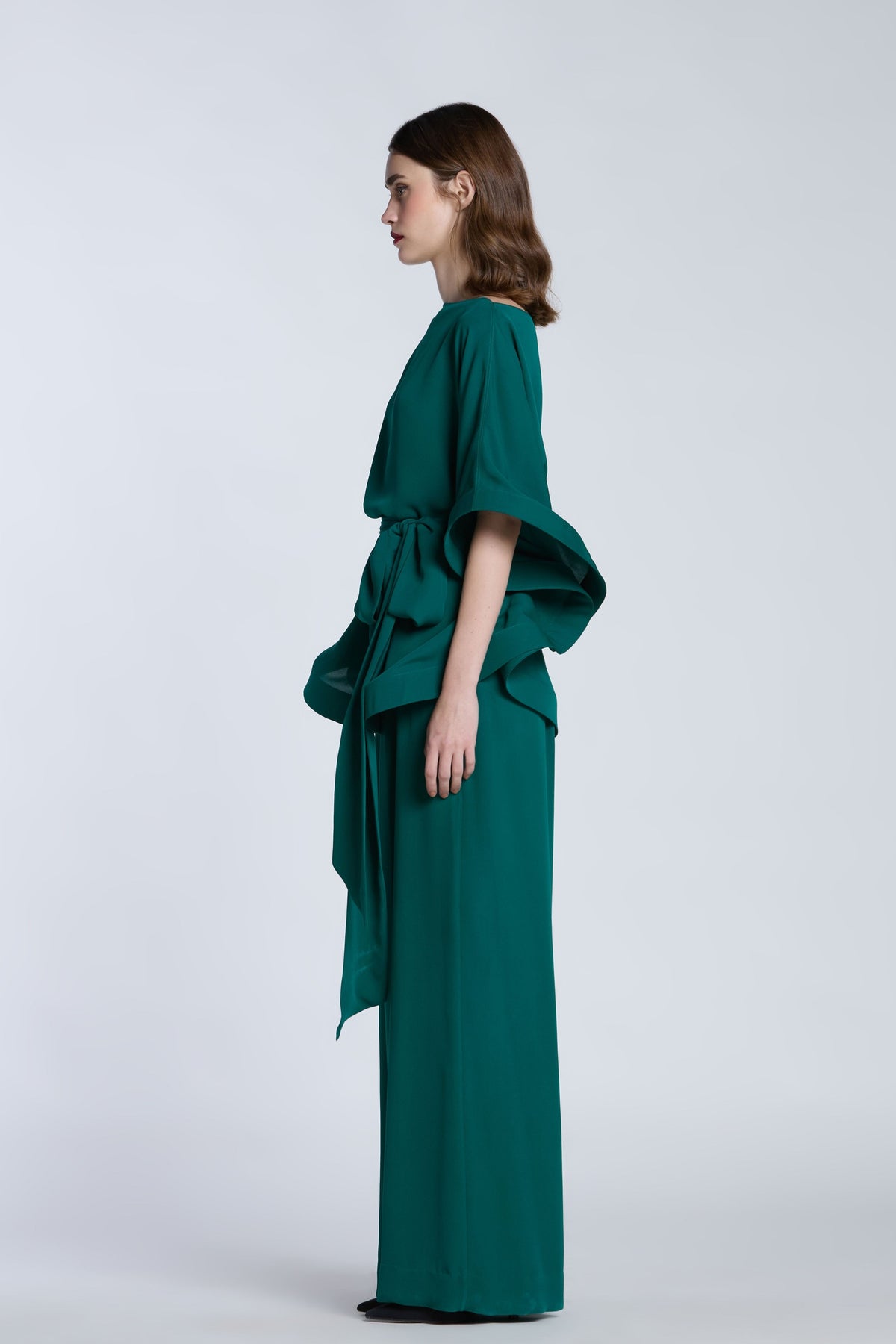 Green Top And Wide Pant