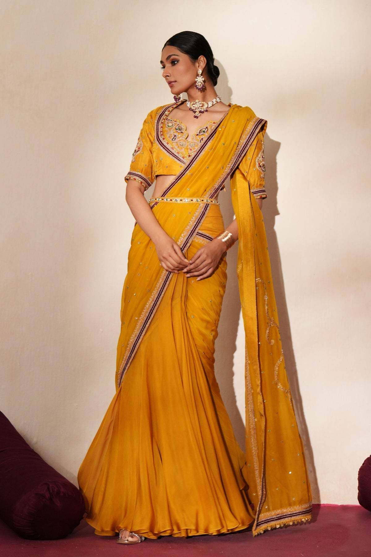 Gomedha Concept Pre Drape Saree