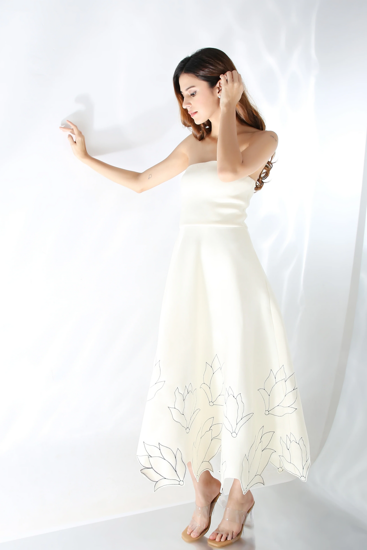 Classic White Embroidery Dress