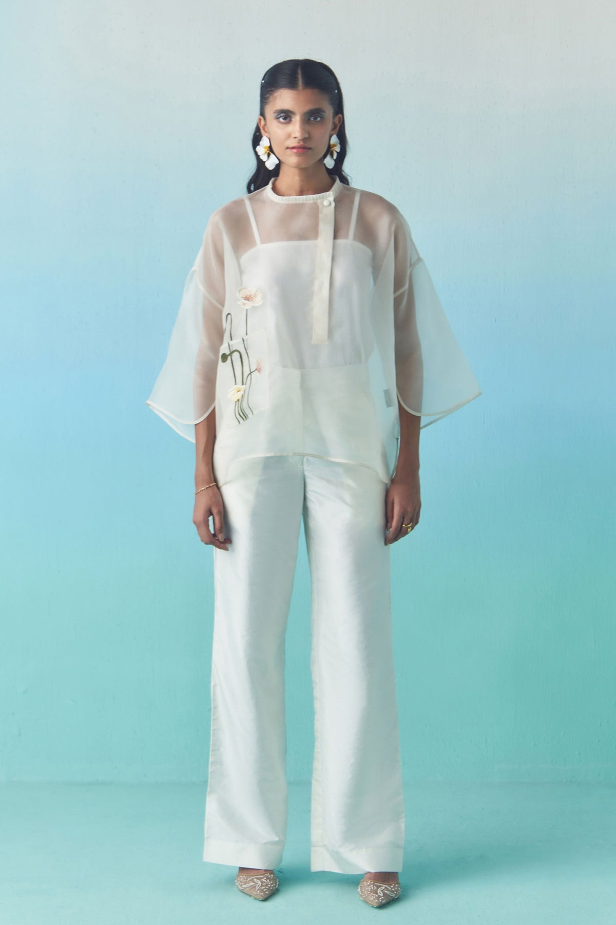 Sheer Summer Bloom Top