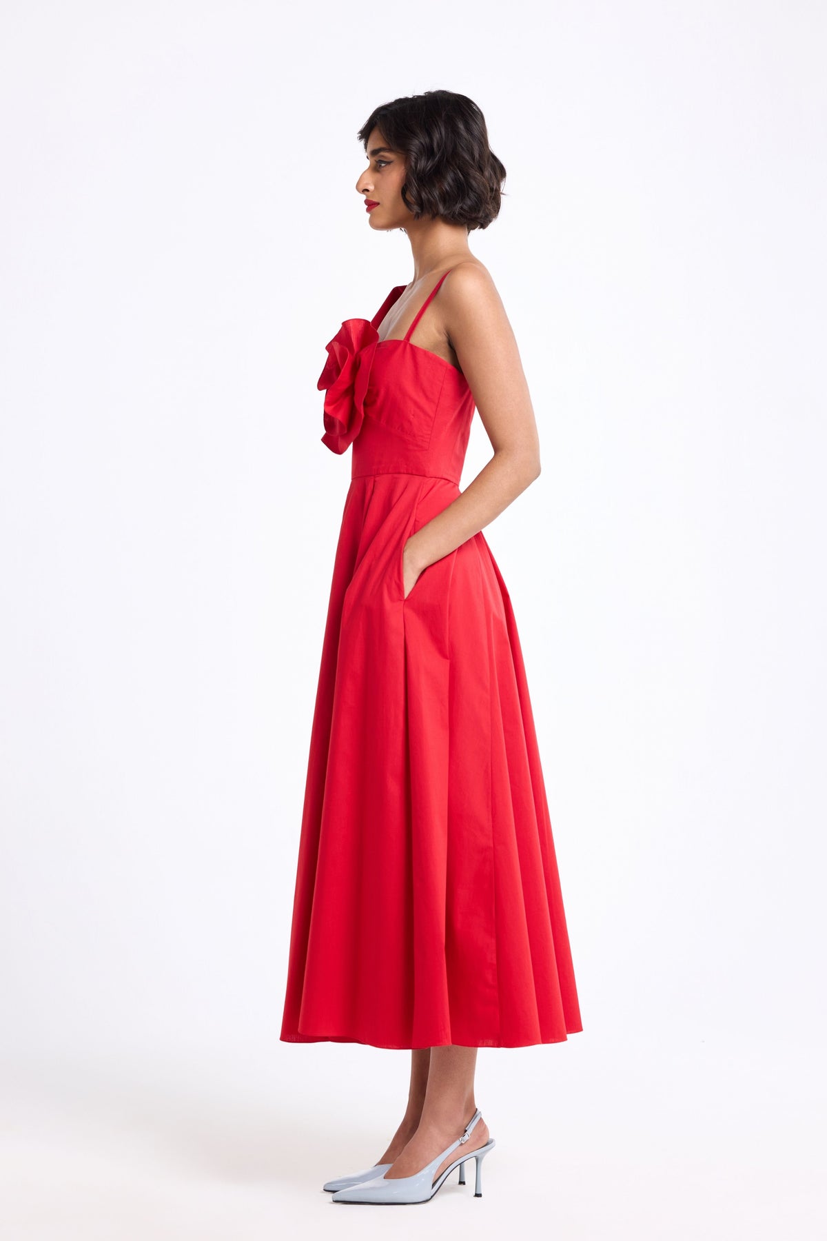 Red Ruffled Dress