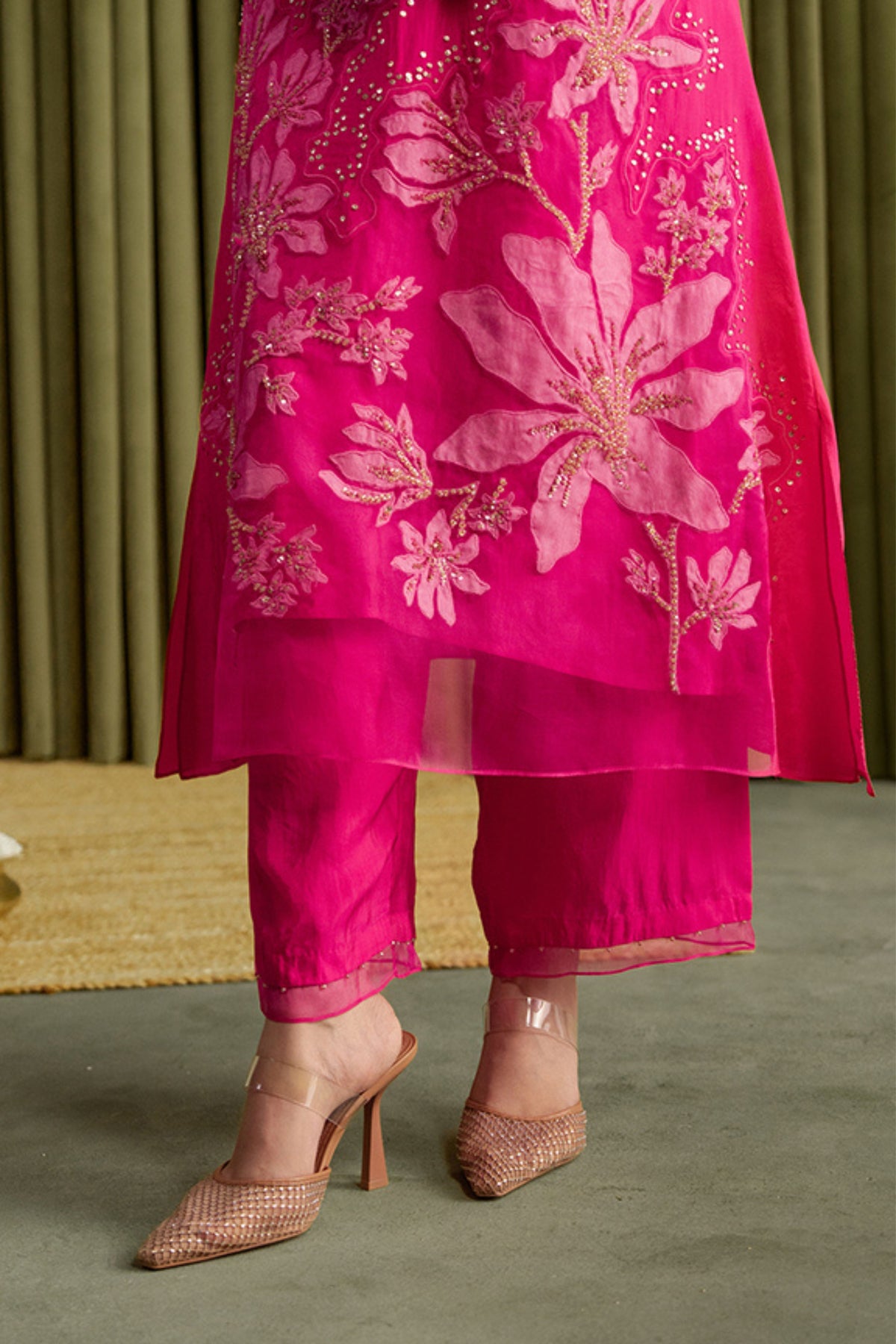 Hot Pink Magnolia Kurta Set