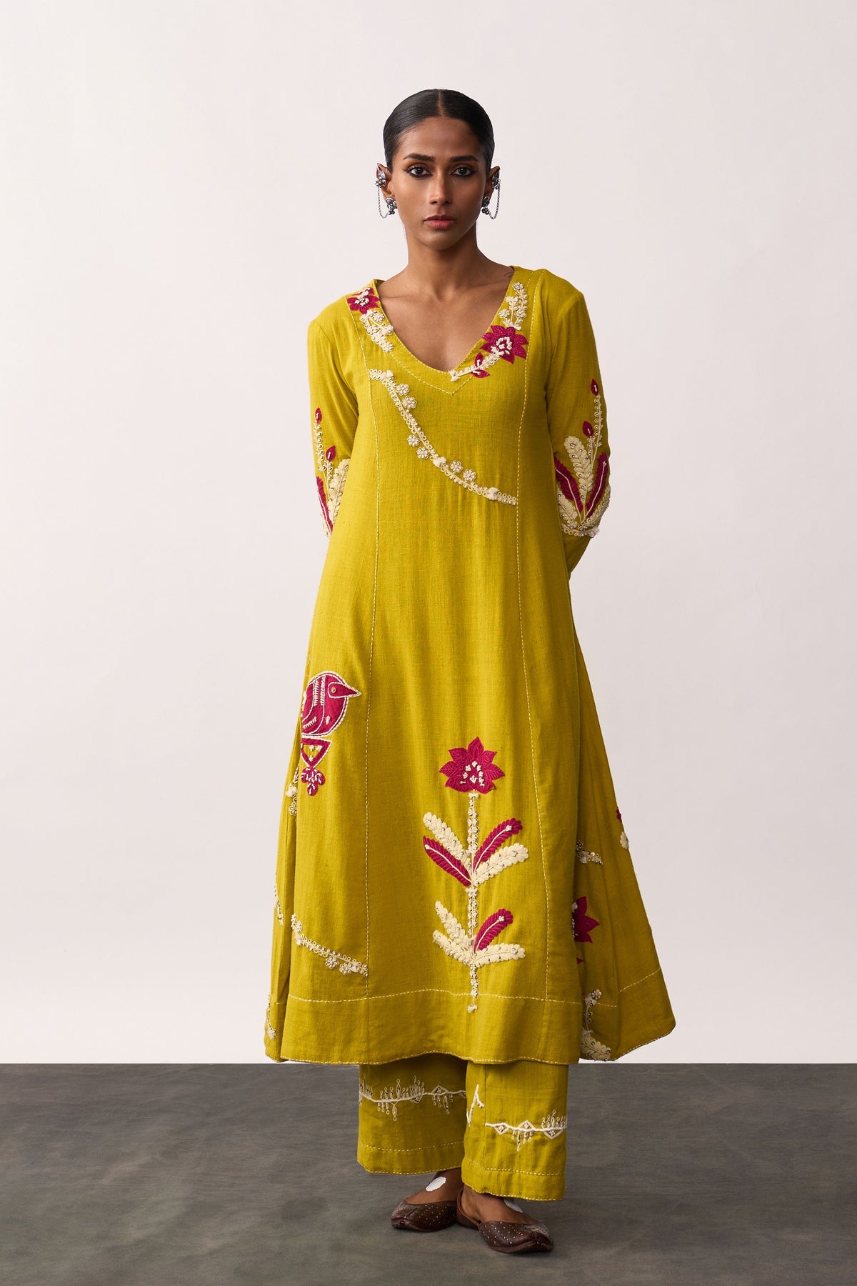 Sucheta Yellow Kurta Set