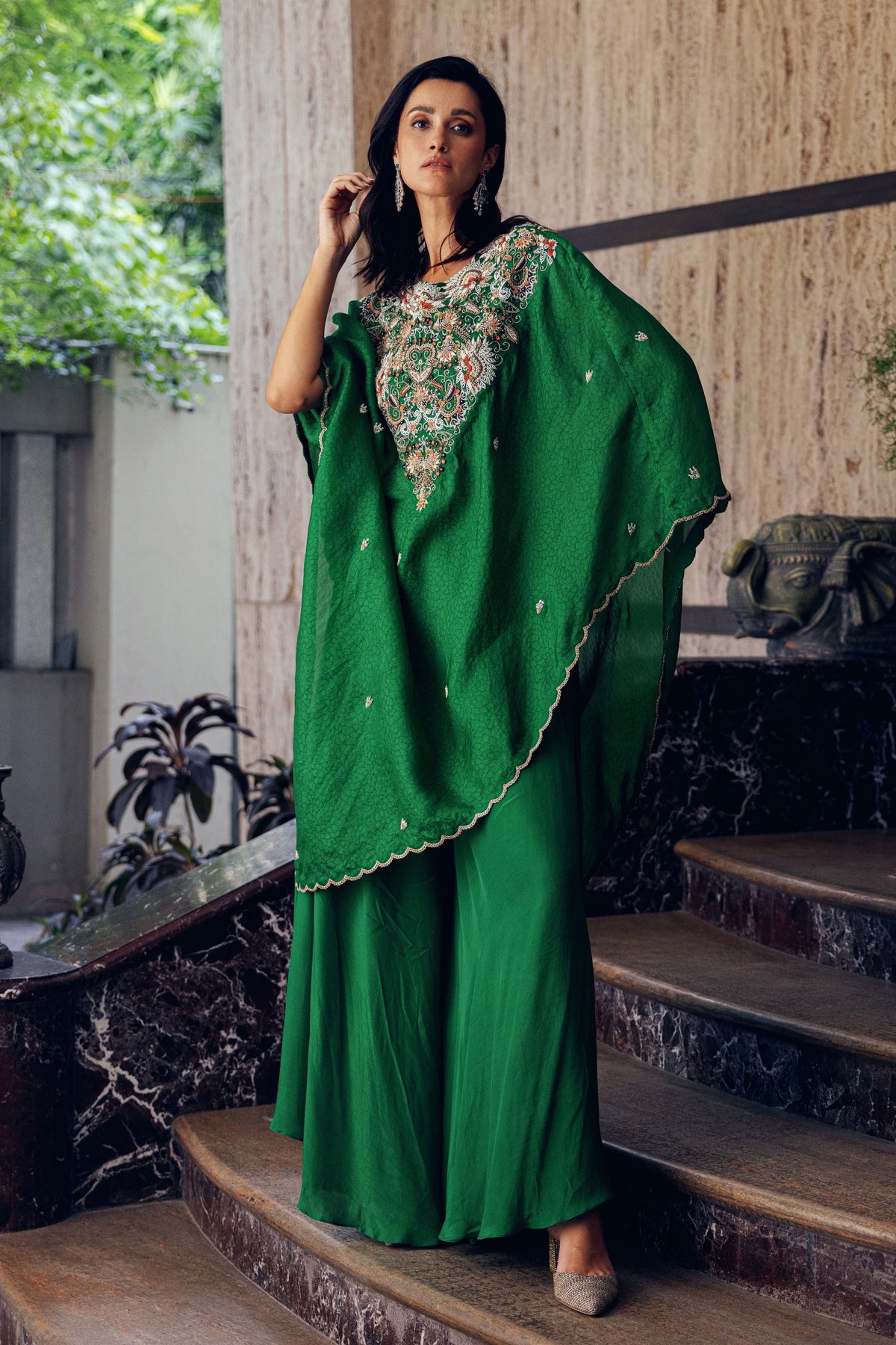Emerald Green Kaftan Set