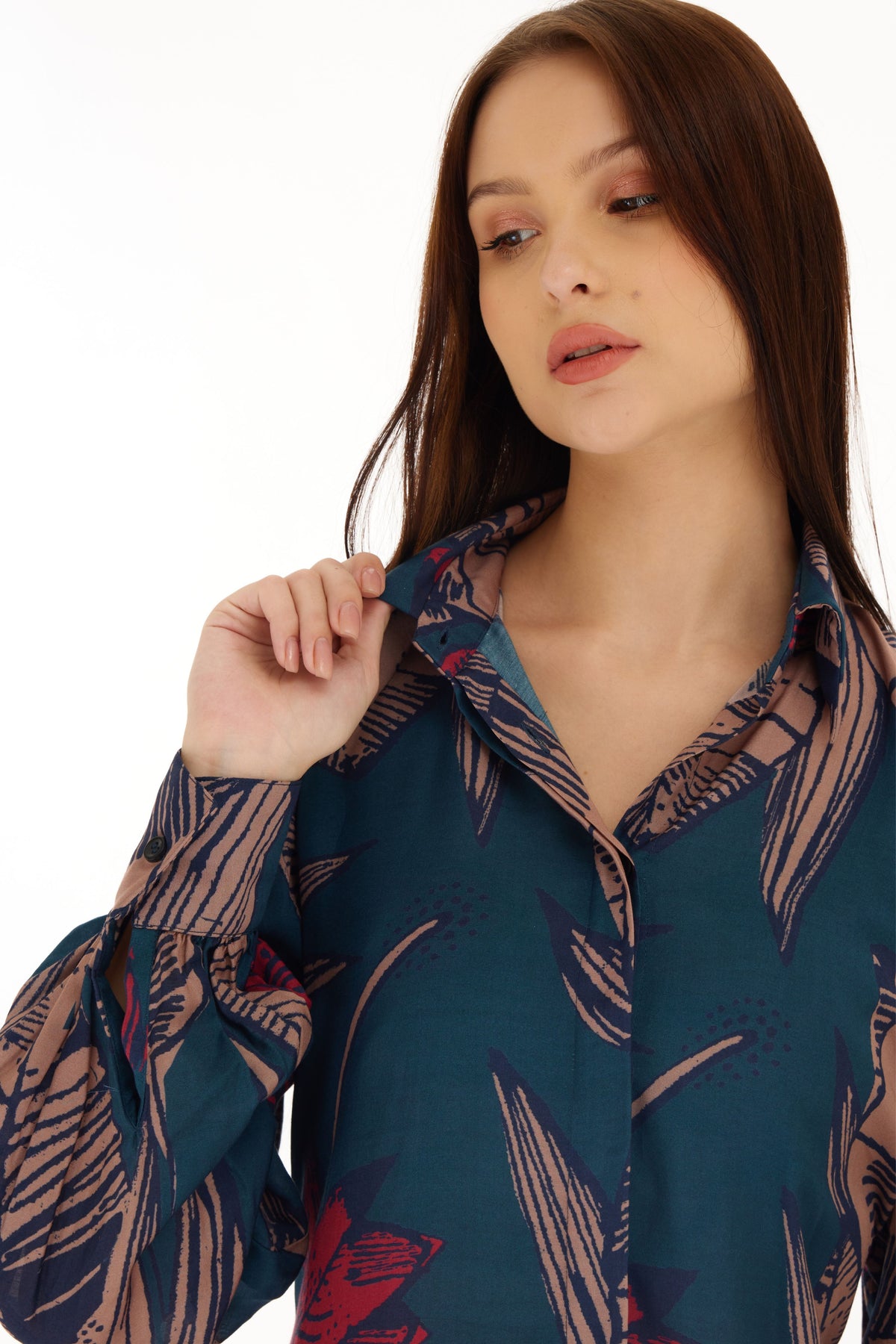 Blue and Red Long Shirt