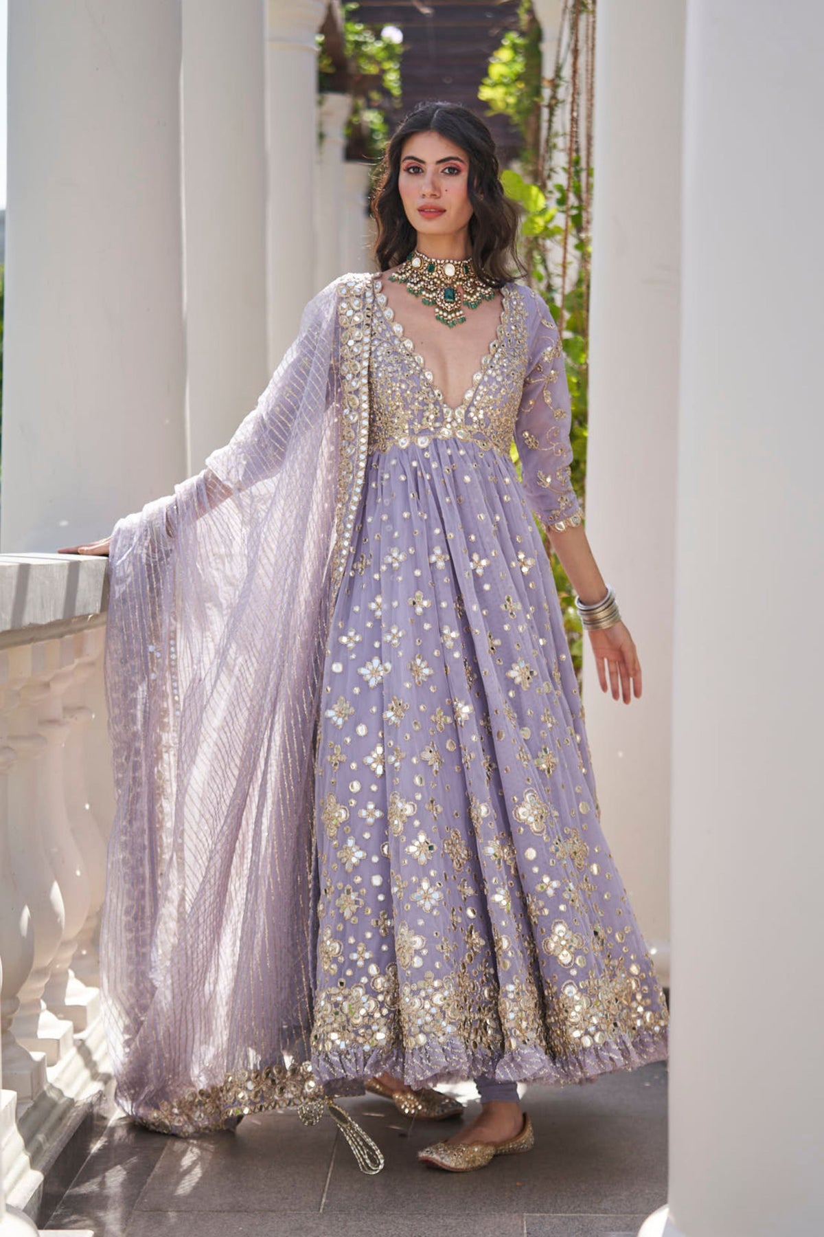 Martini Lilac Anarkali Set