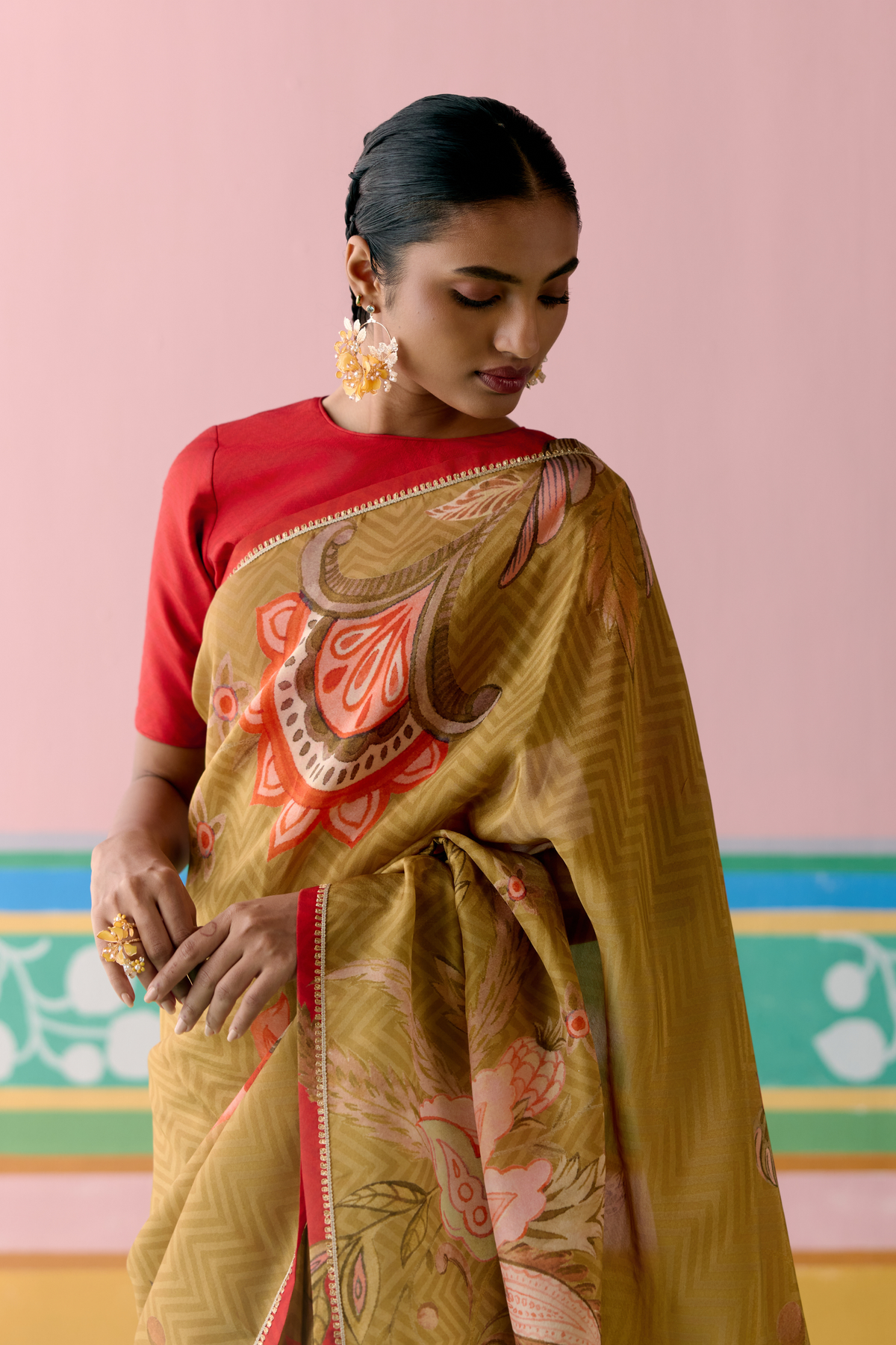 Mustard Chintz Saree