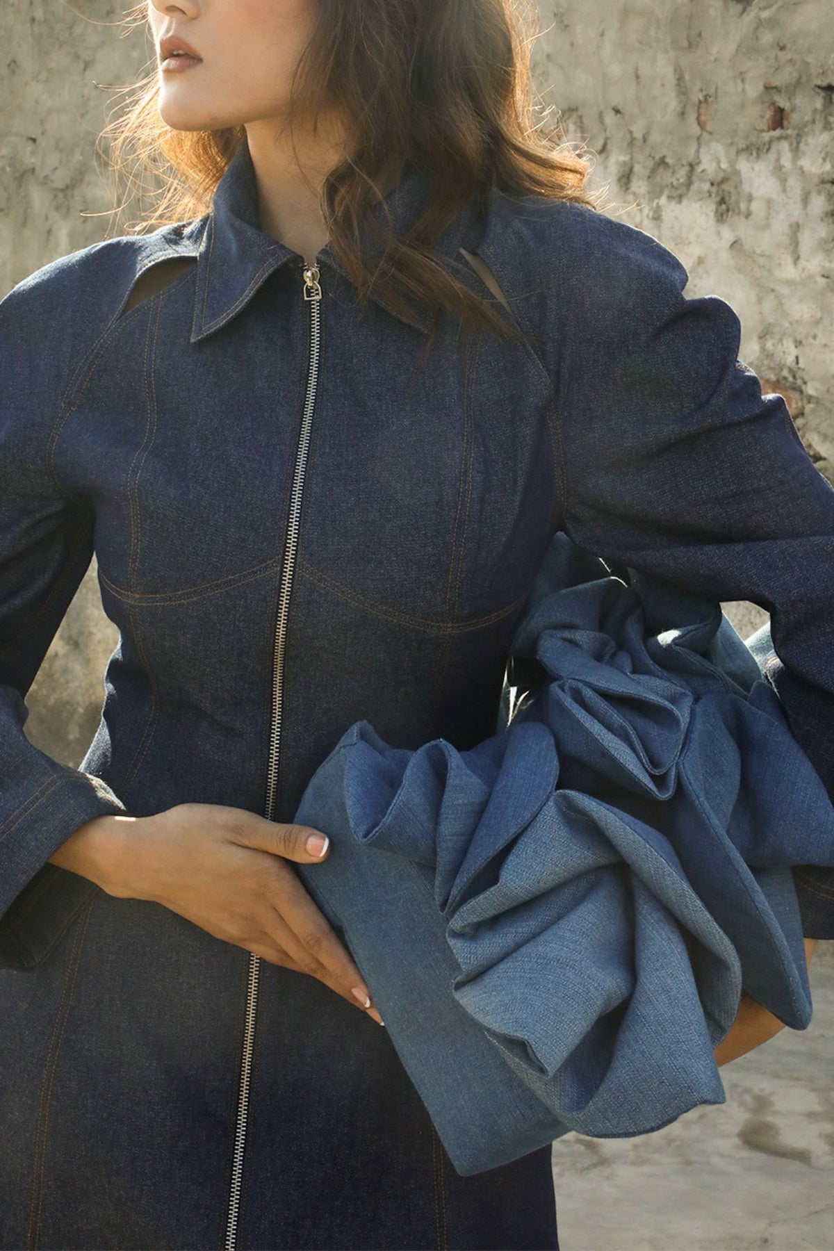 Denim Zip Dress
