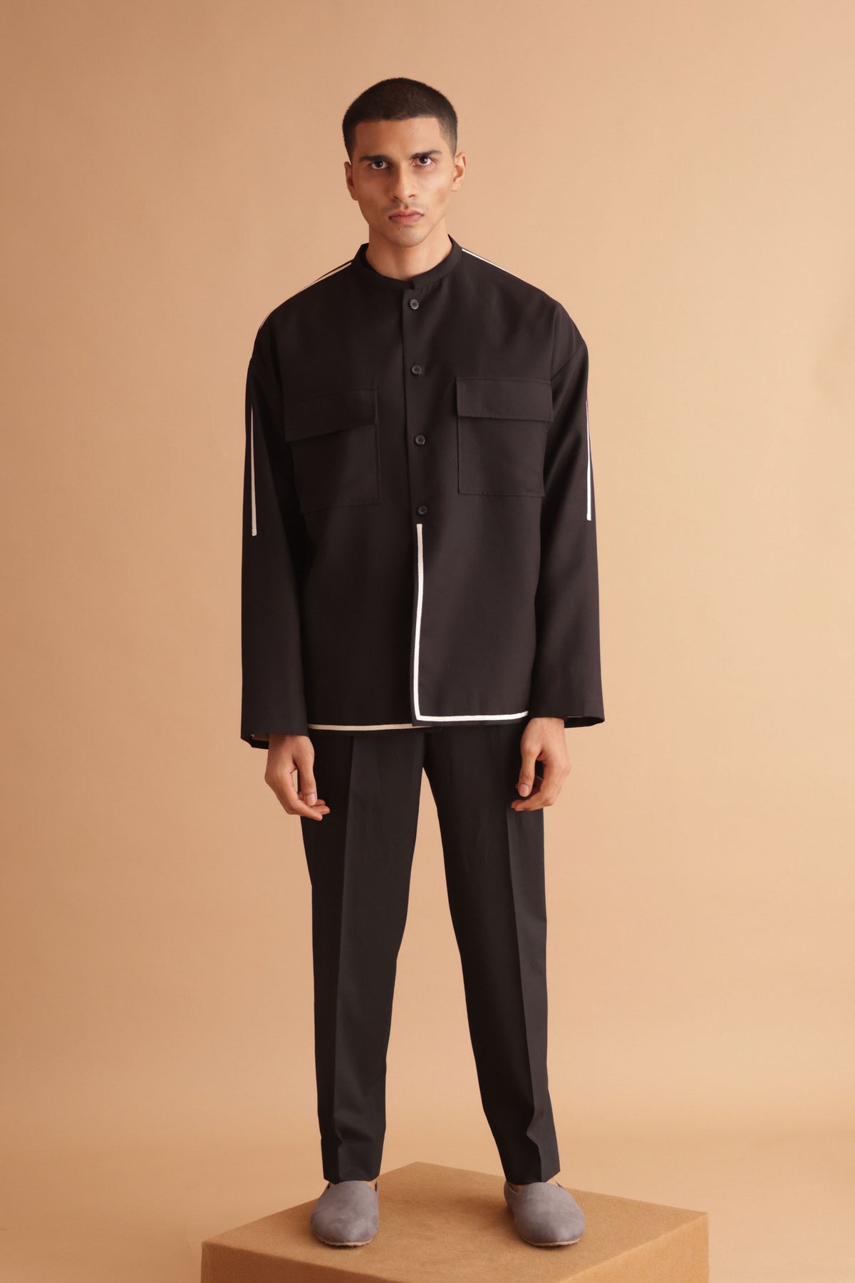 Black Jacket With Shirt and Pant