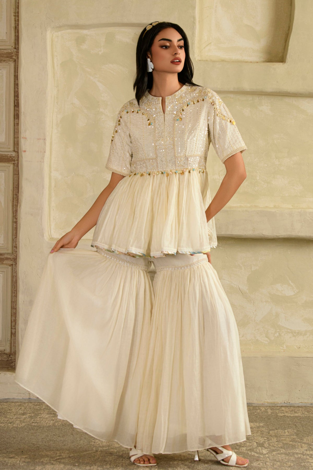 Dhun Padmika Blush Peplum Set