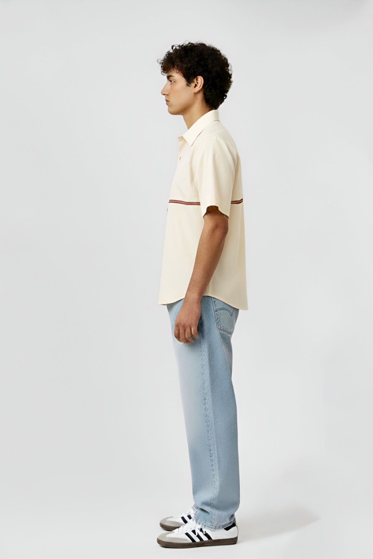 Ivory-tuscan Red Stripe Shirt