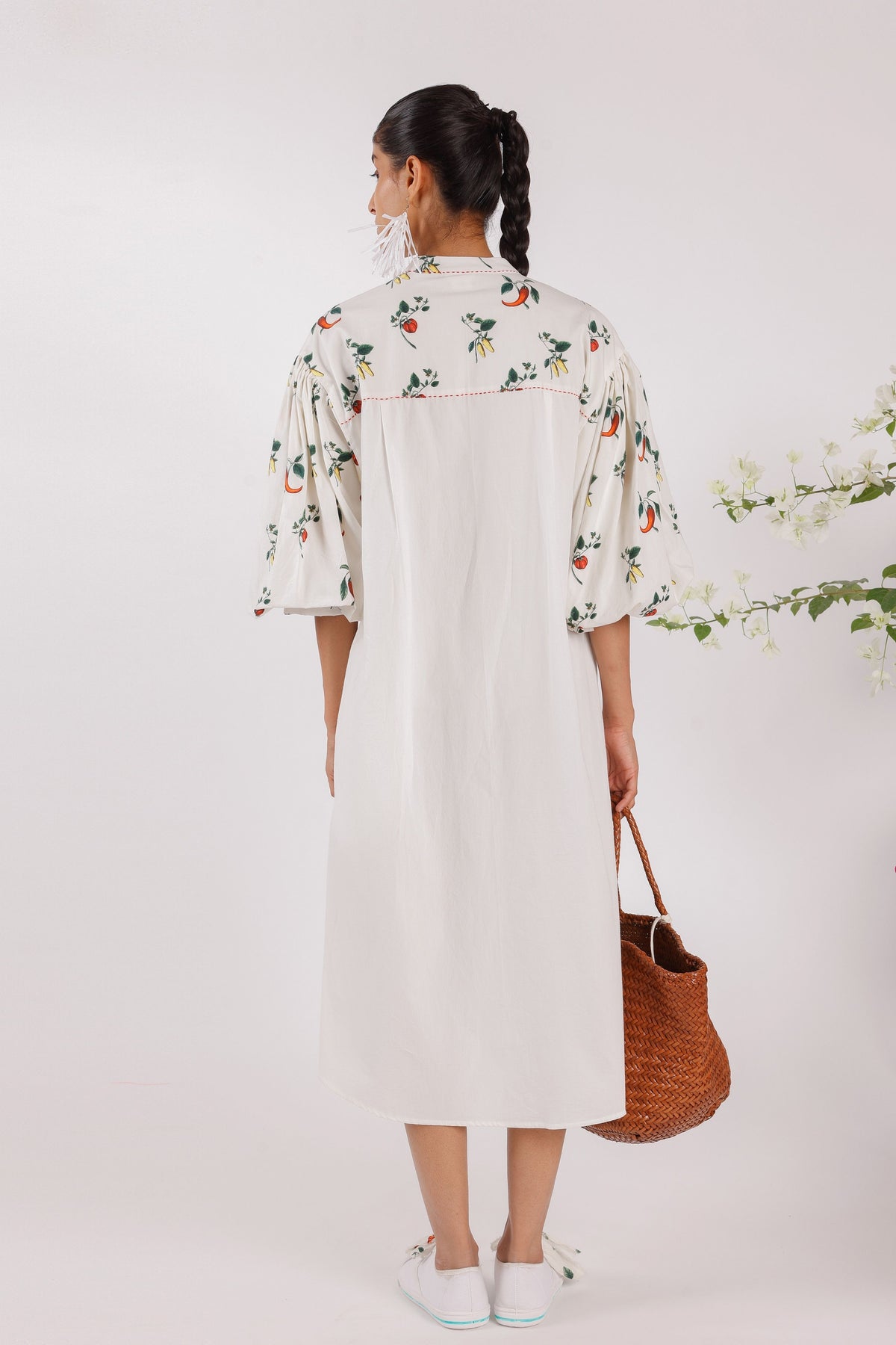 Chilli Print Poplin Shirt Dress