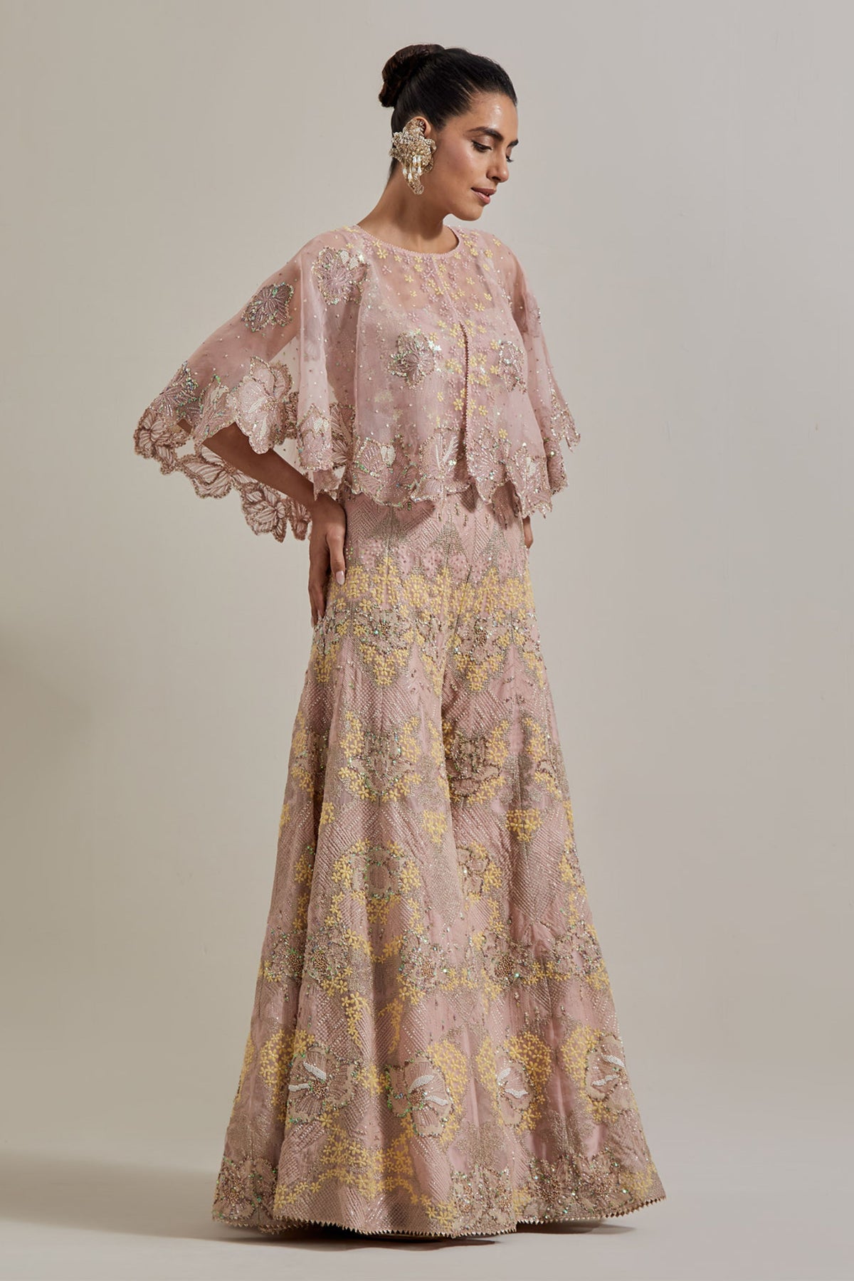 Glimmer Cape Sharara Set