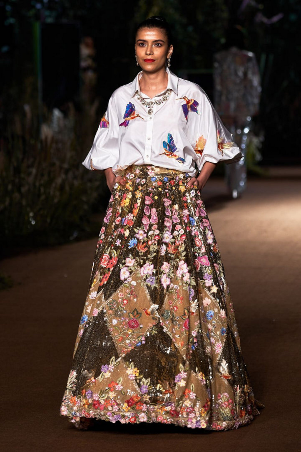 Sunderbans La Soleil Lattice Lehenga Set
