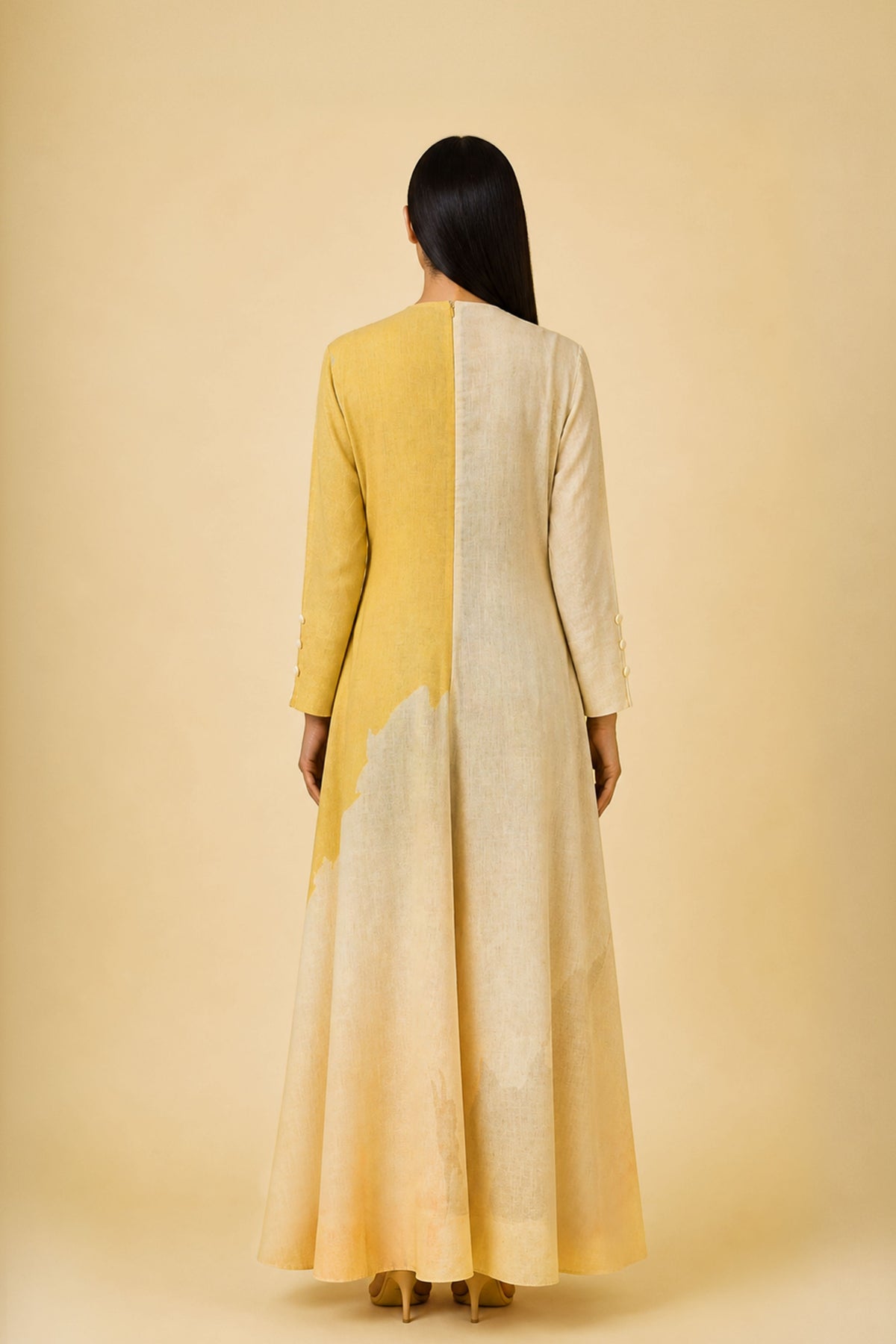 Honey Ikat Flared Dress
