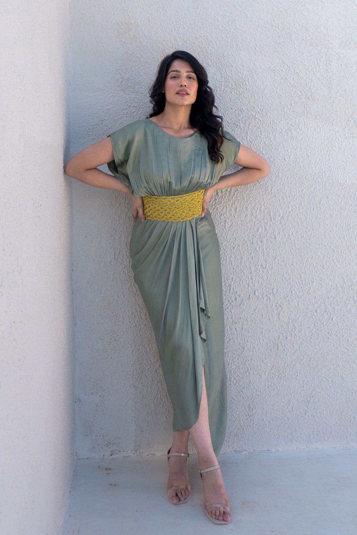 Yellow-green Cocktail Gown