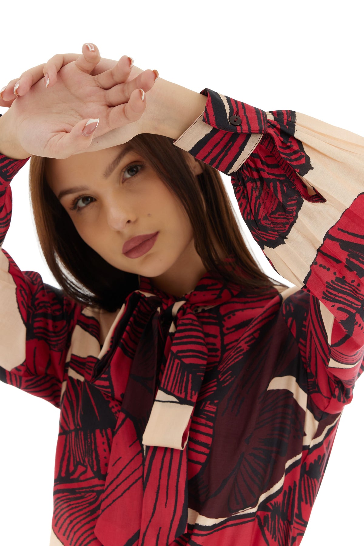Red and Brown Bow Shirt