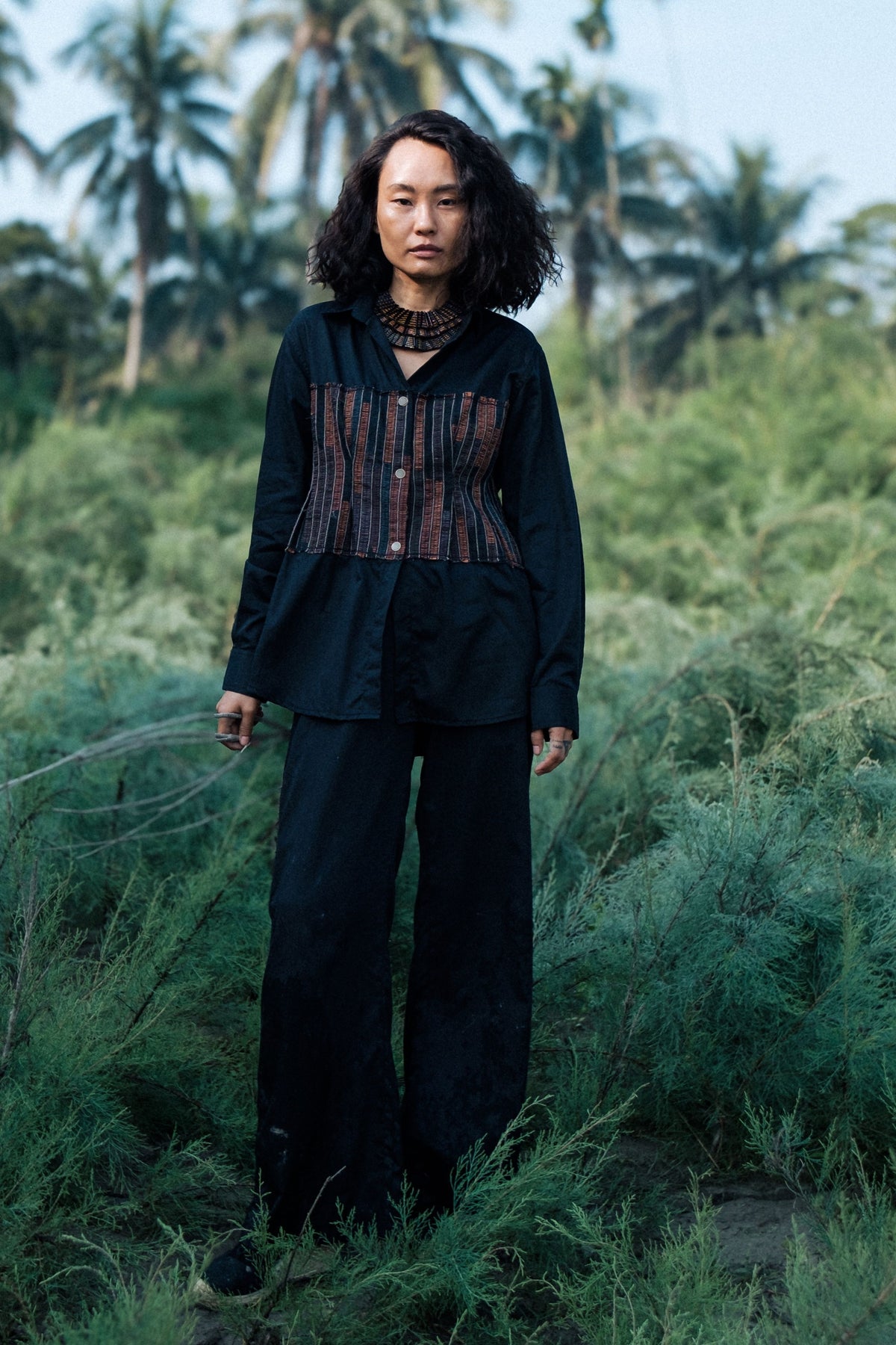 Upcycled Hunza Black Copper Shirt