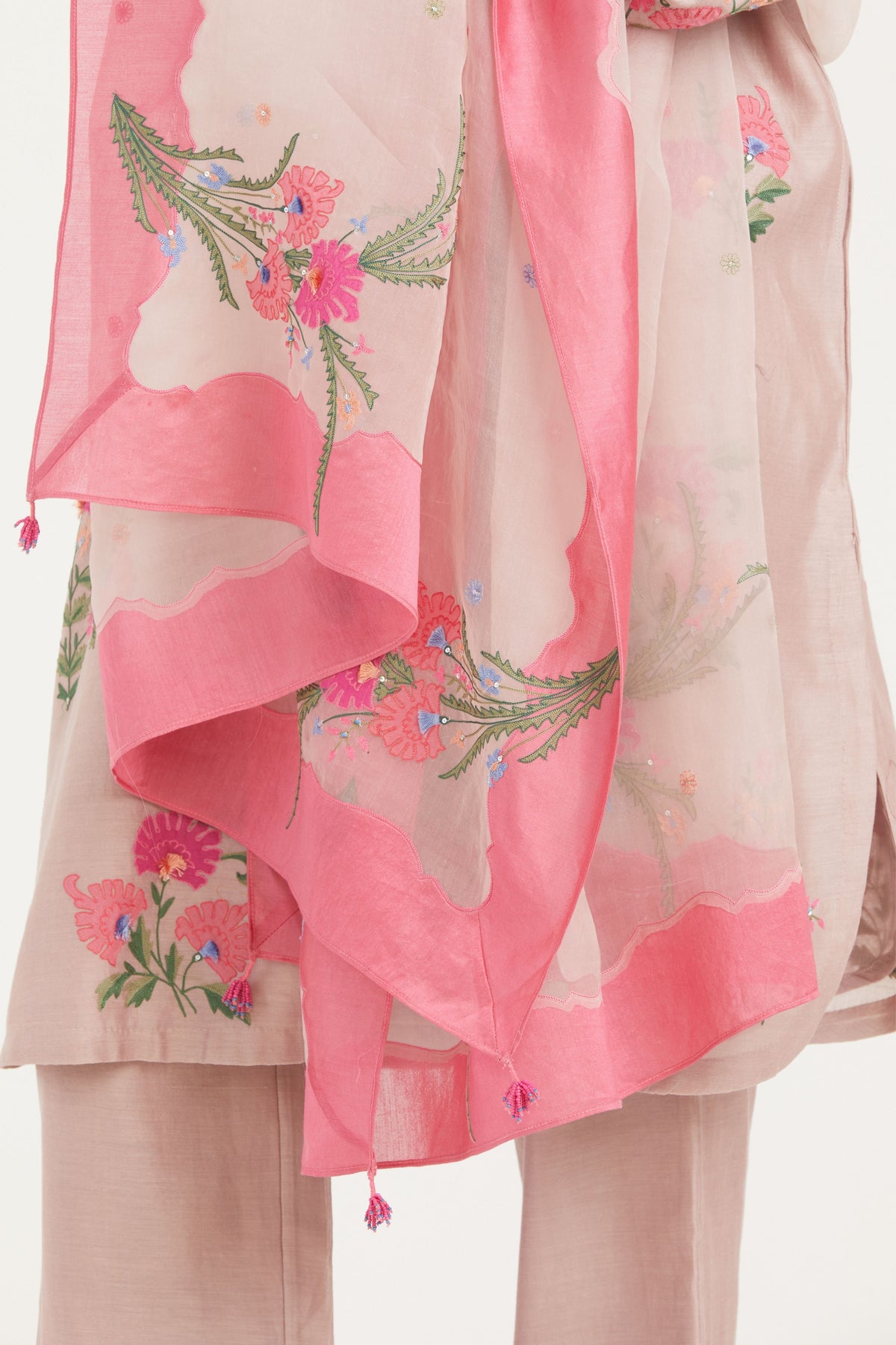 Lilac Silk Straight Kurta Set