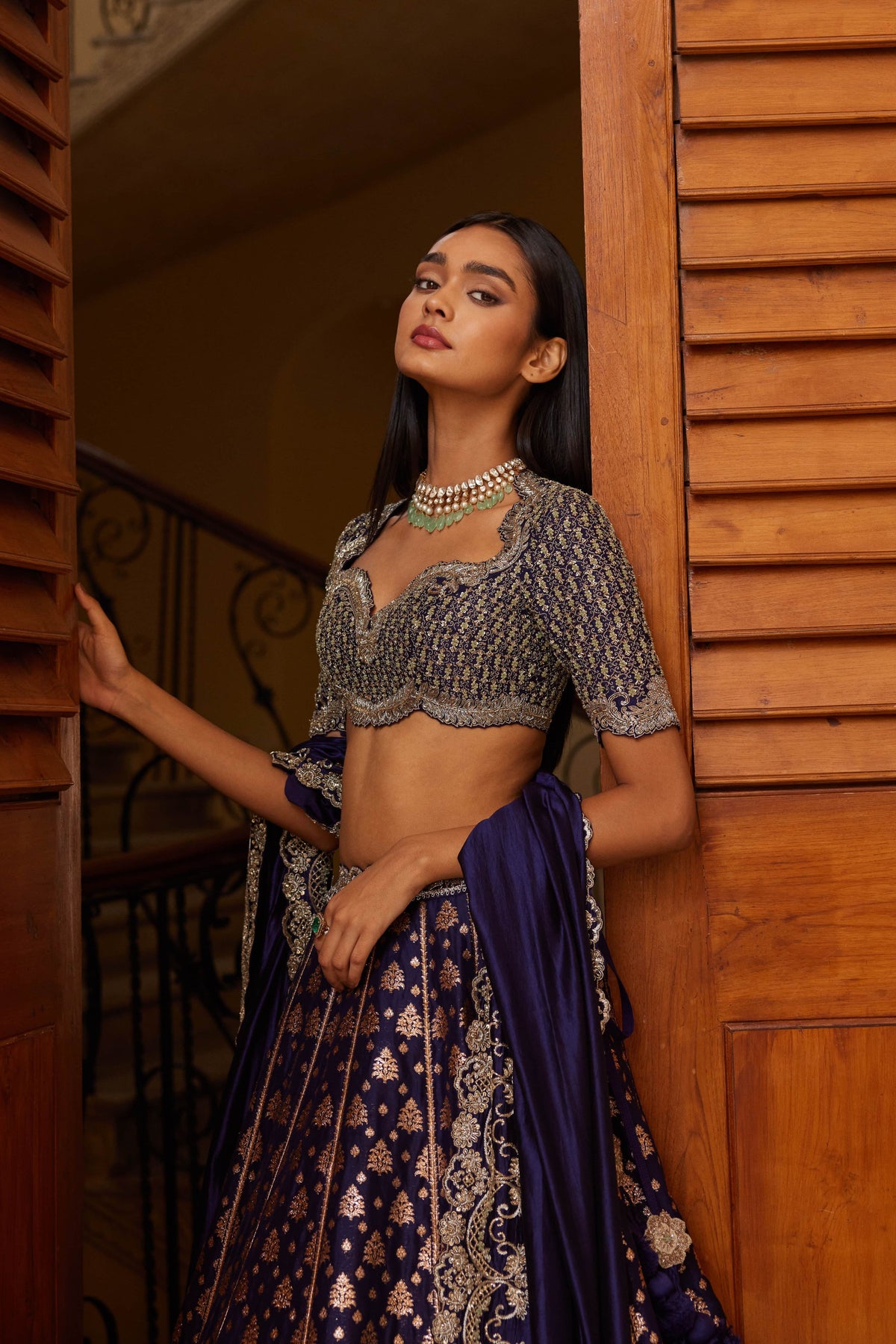 Embroidered Lehenga With Blouse and Dupatta