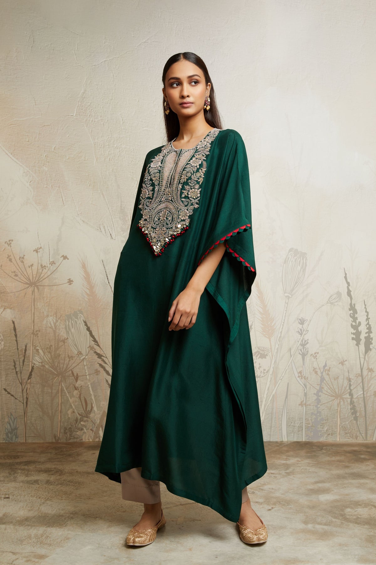 Bottle Green Dori Kairi Kaftan Set