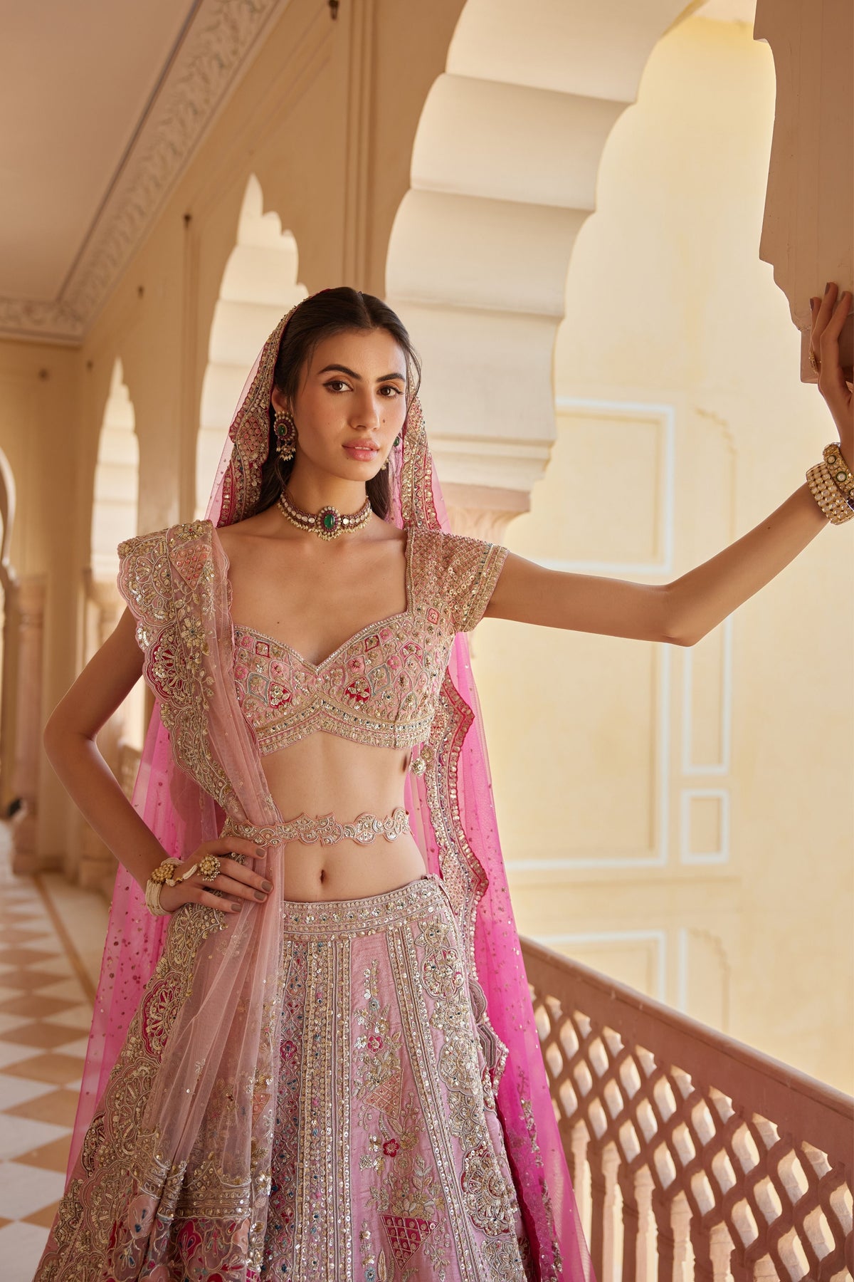 Tea Rose Bridal Lehenga Set