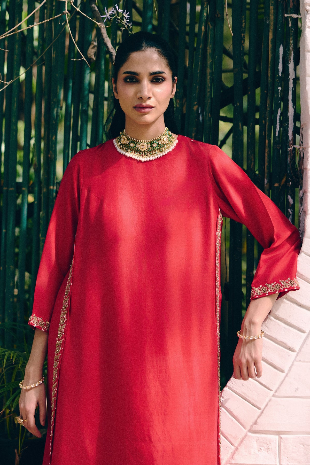 Whispers Bandhani Kurta Set
