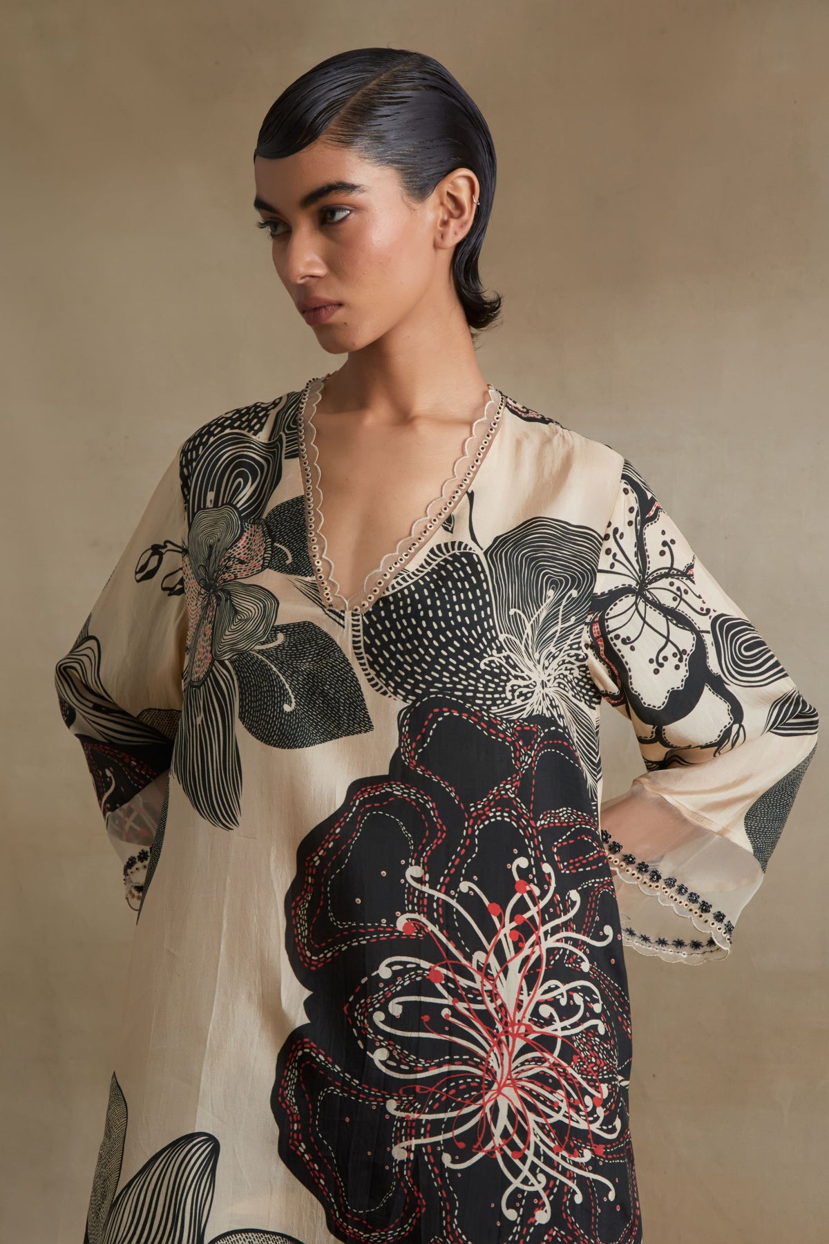 Clay Intricate Detailed Kurta Set
