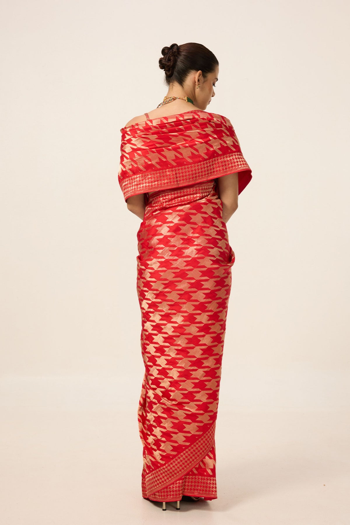 Red Gerum Saree