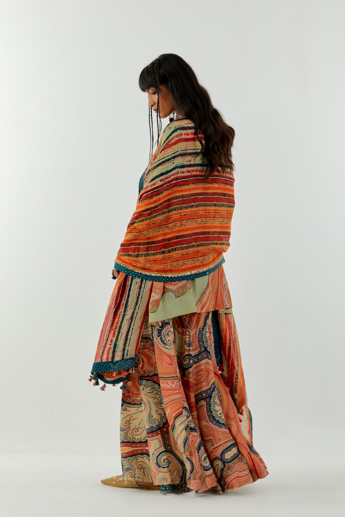 Natural Crepe Mitra Short Kurta Set