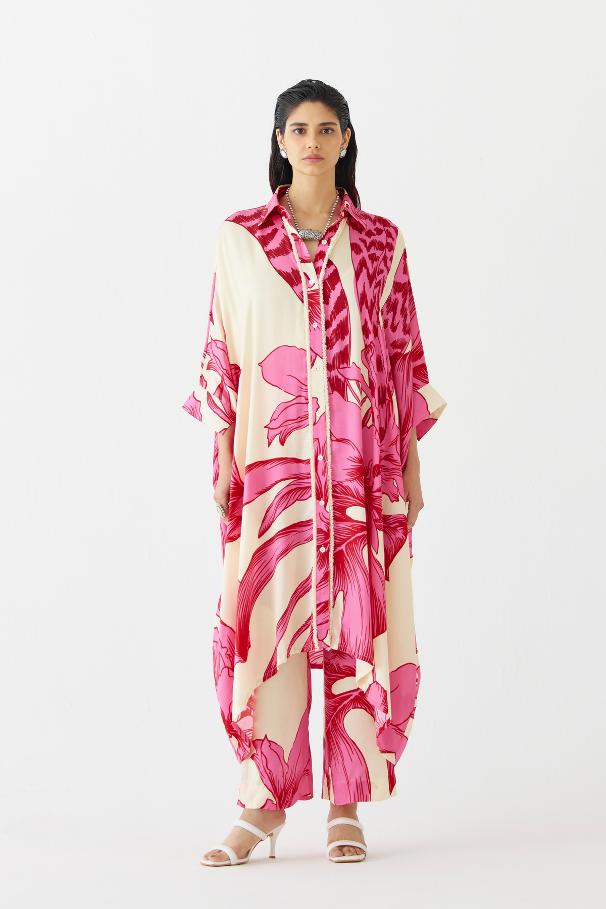 Pink Aphrodite Kimono &amp; Pants