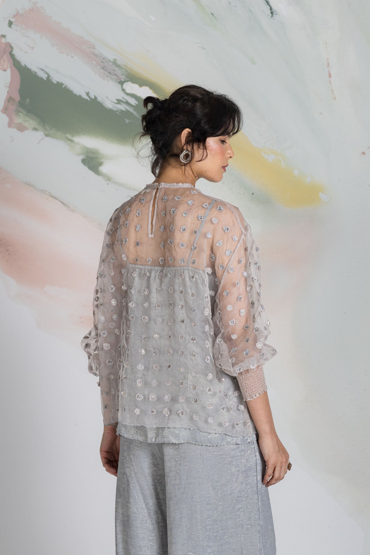 Ditsy Mist Top