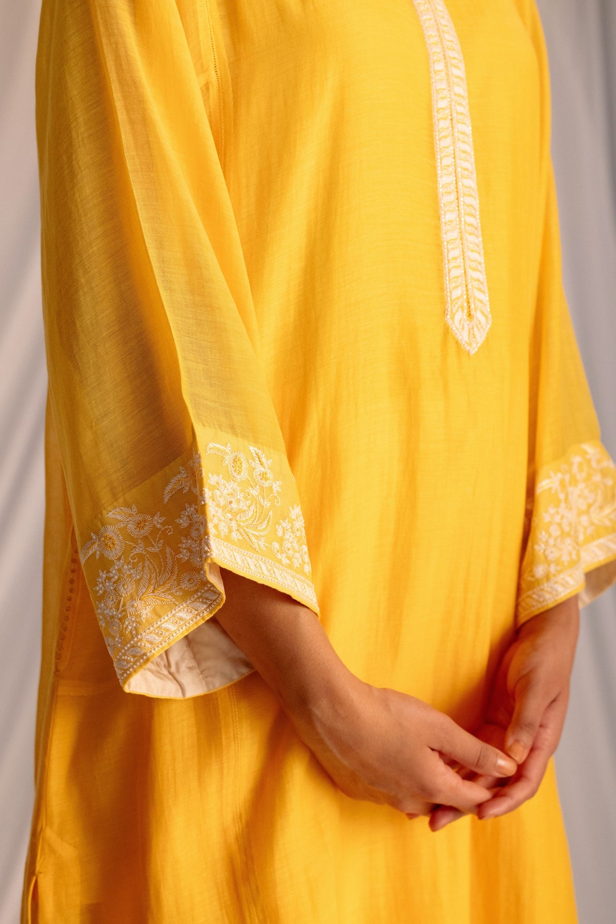 Mango Embroidered Tunic &amp; Trouser Set