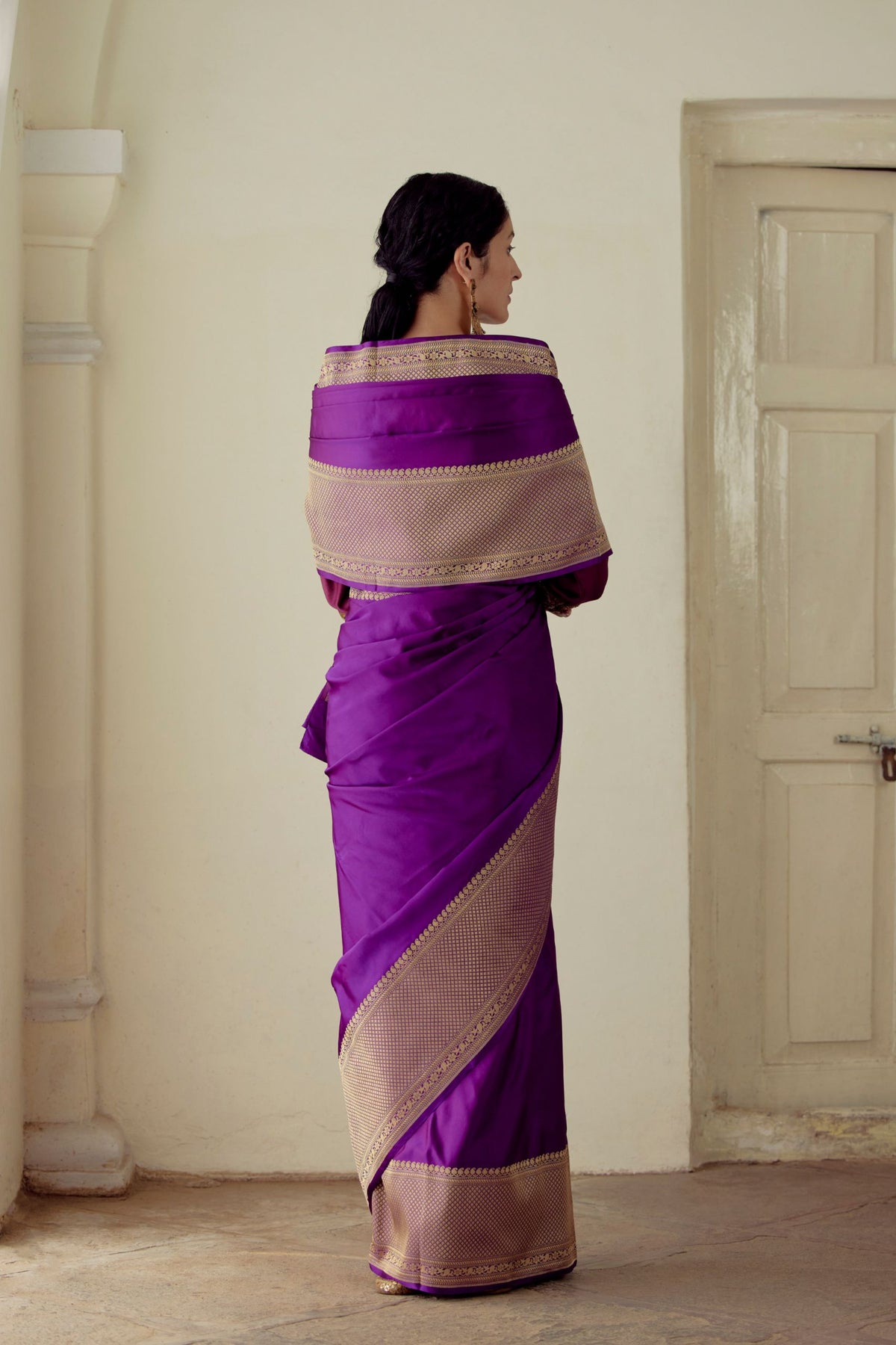 Shalja Chanderi Silk Burgandy Blouse